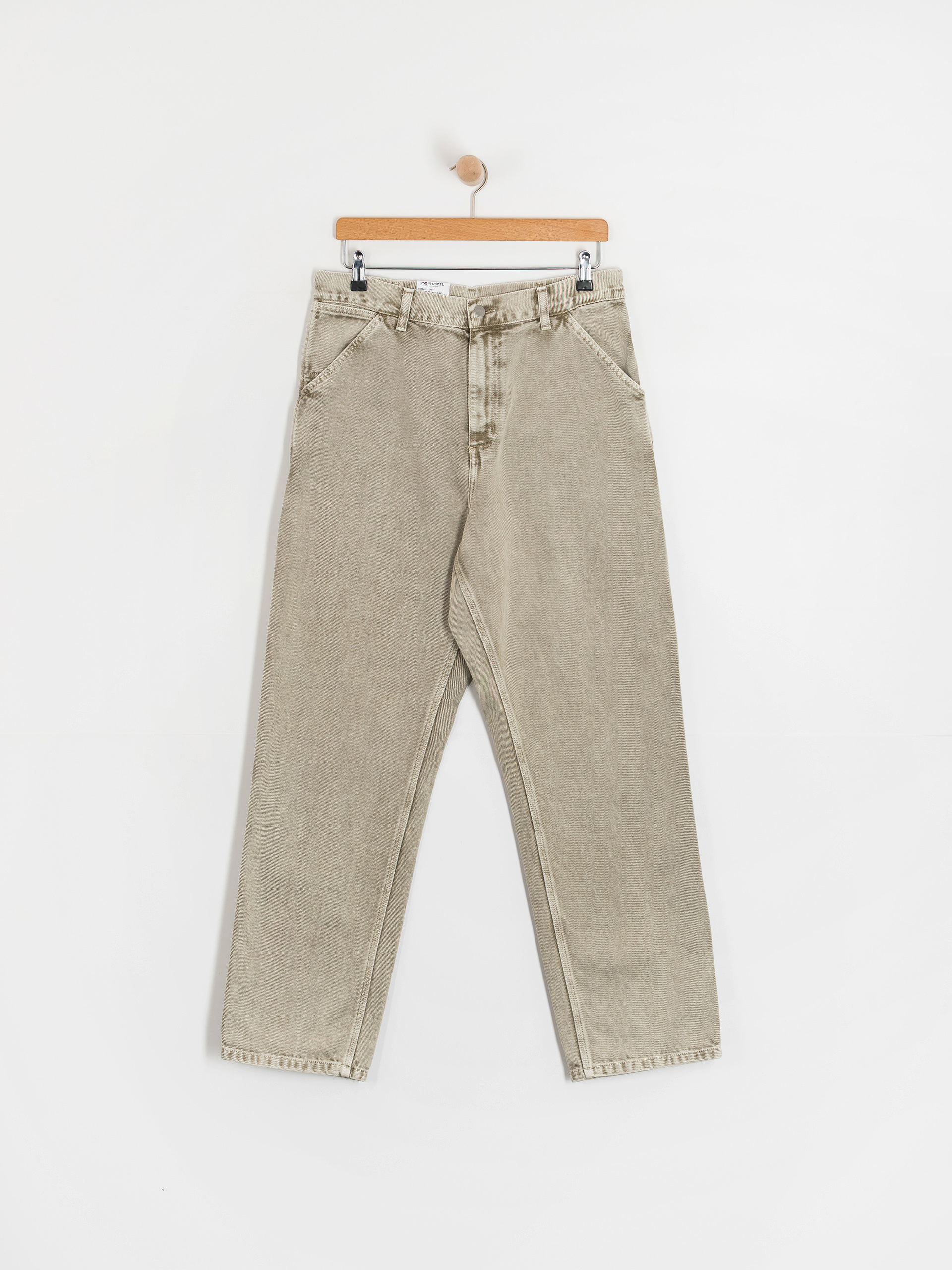 Штани Carhartt WIP Single Knee (opuntia/chalk wash)