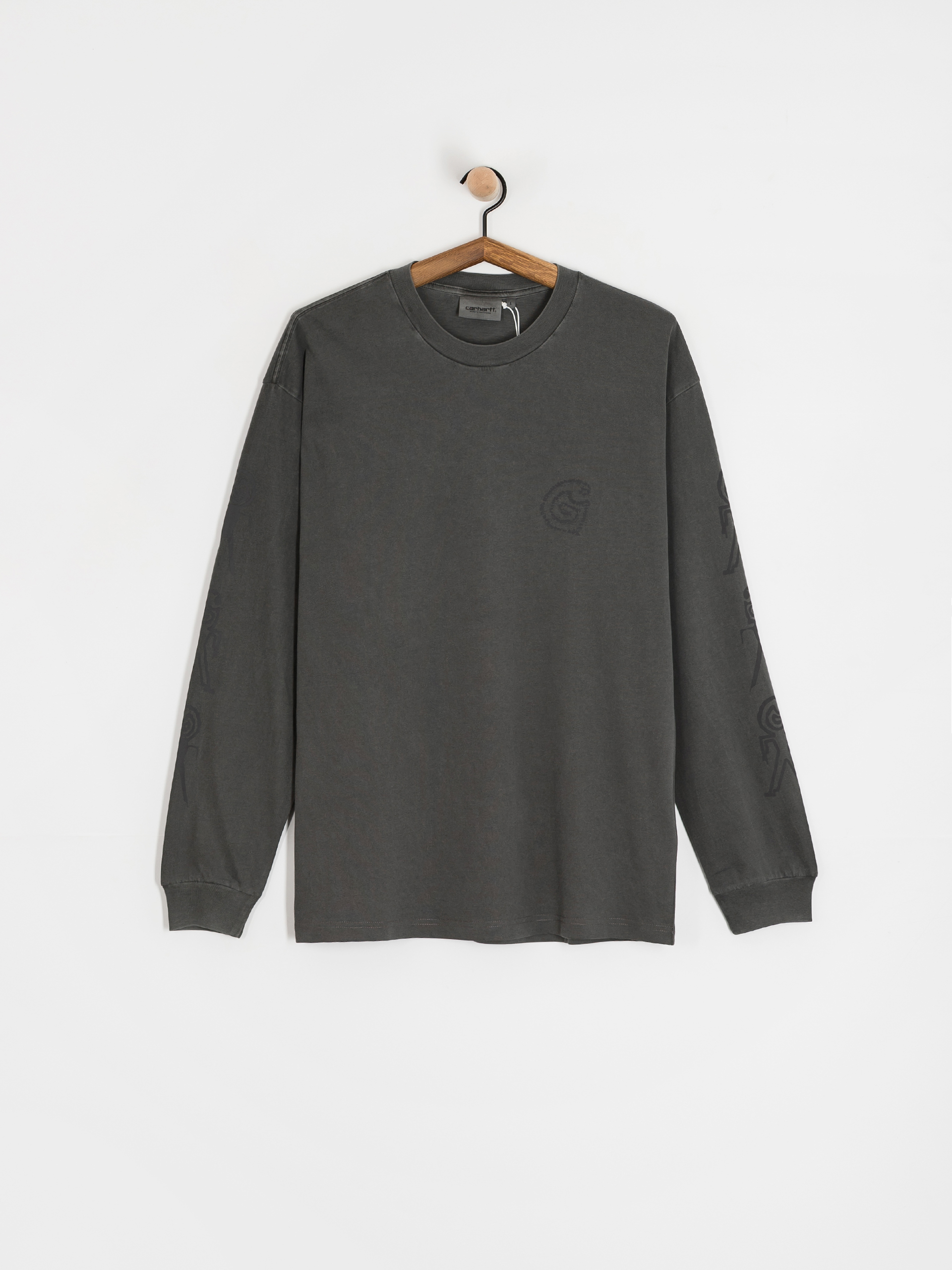 Лонгслів Carhartt WIP Terrestrial (black/graphite/pigment garment dyed)