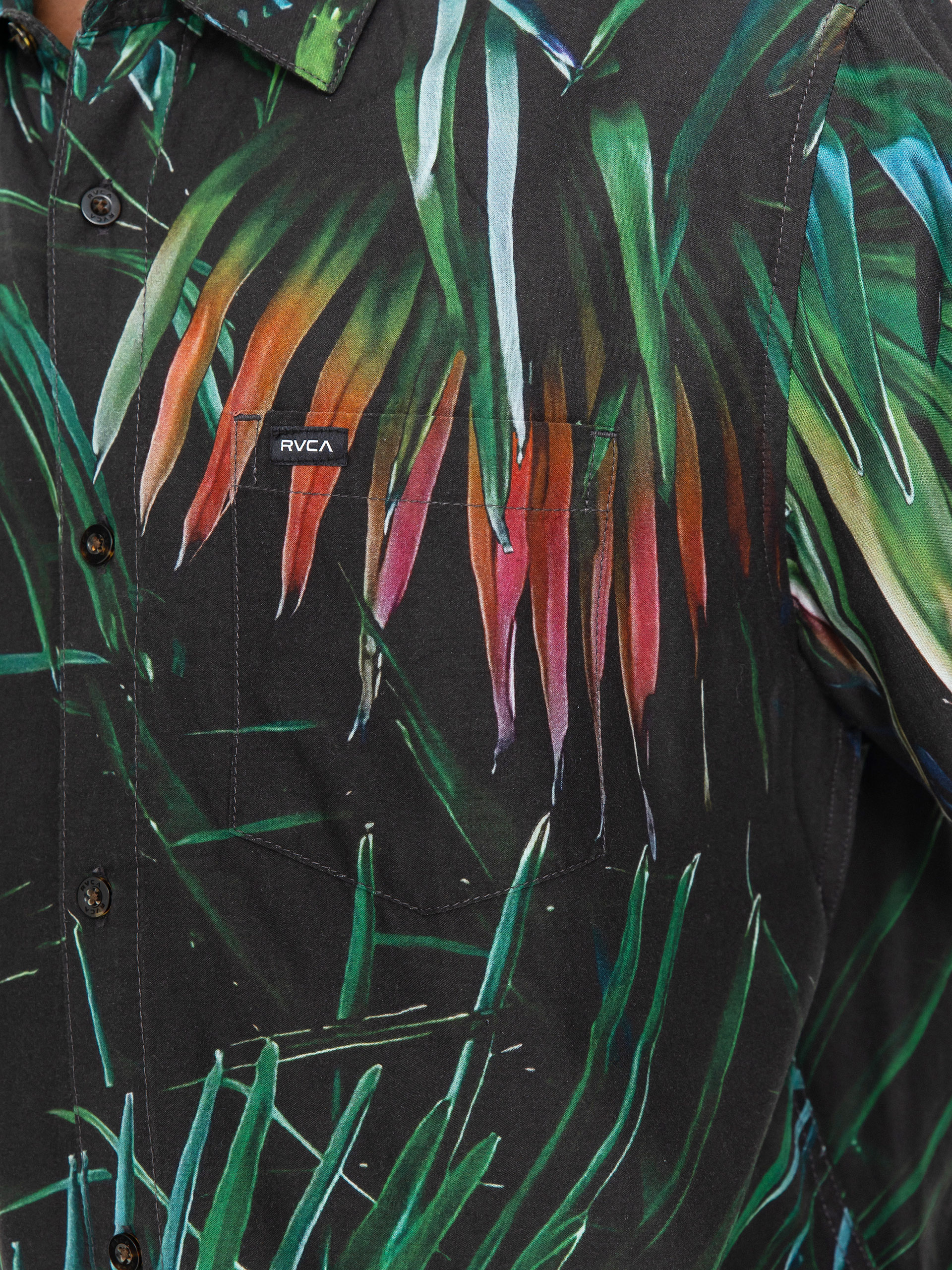 Сорочка RVCA Hawaii Palms (black)