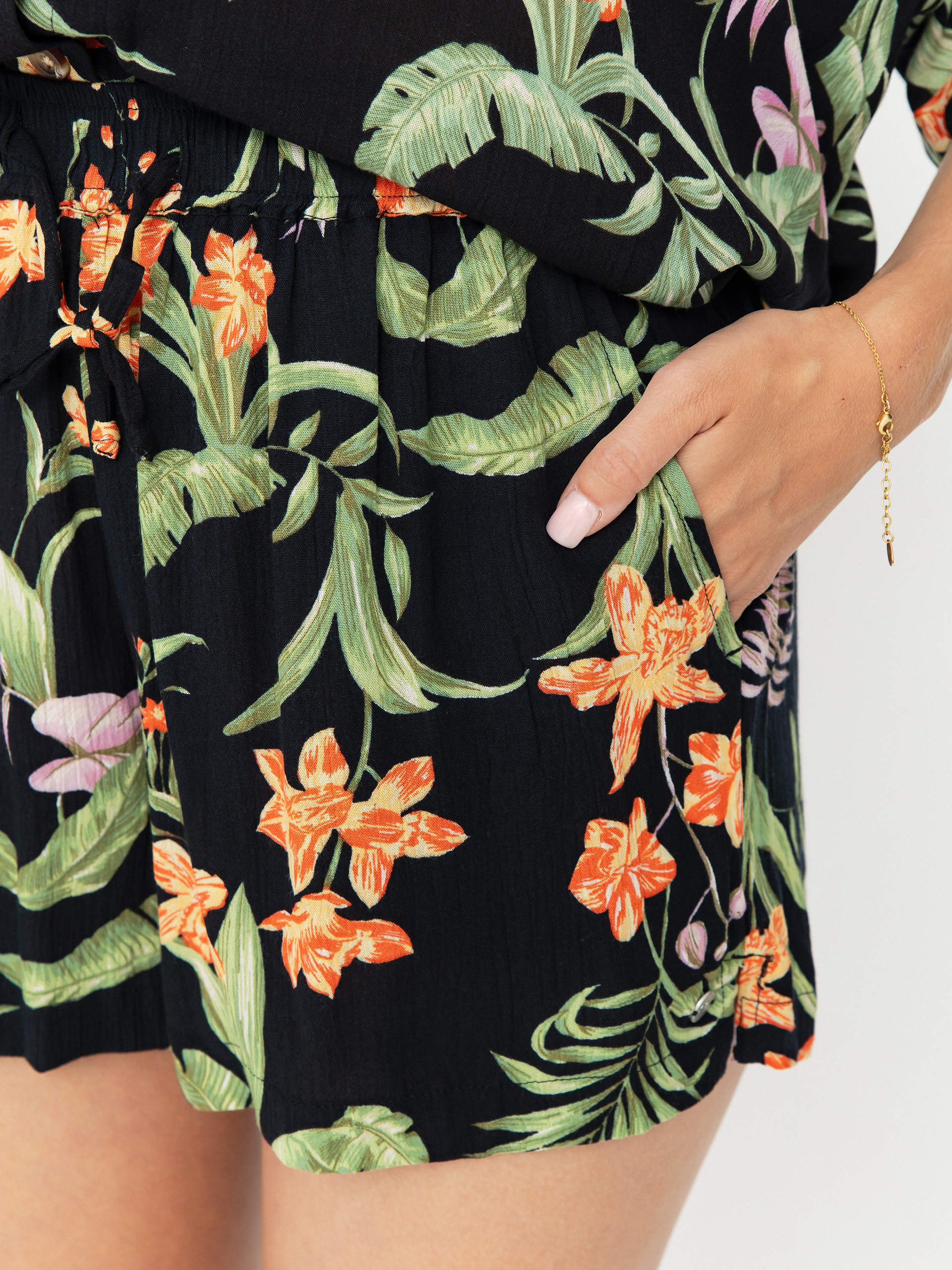 Шорти Roxy Lekeitio Break High Printed Cr Wmn (anthracite island escape)