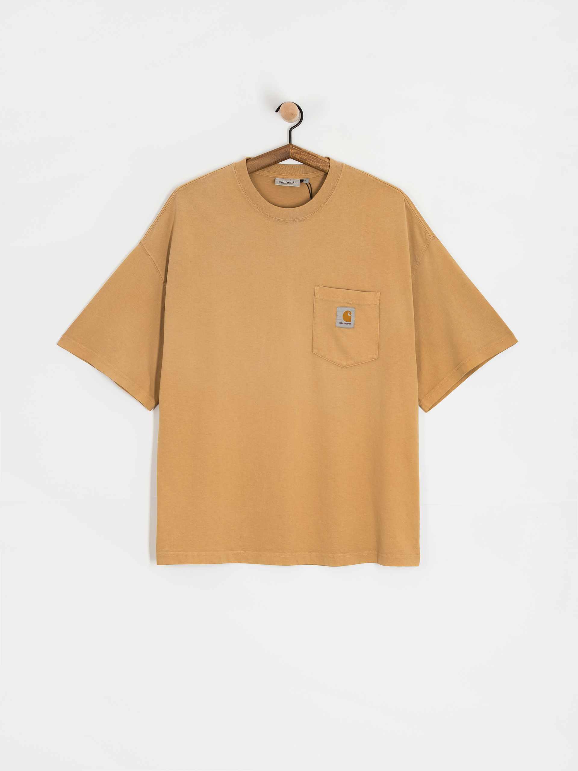 Футболка Carhartt WIP Hudson Pocket (dusty h brown/chalk wash)