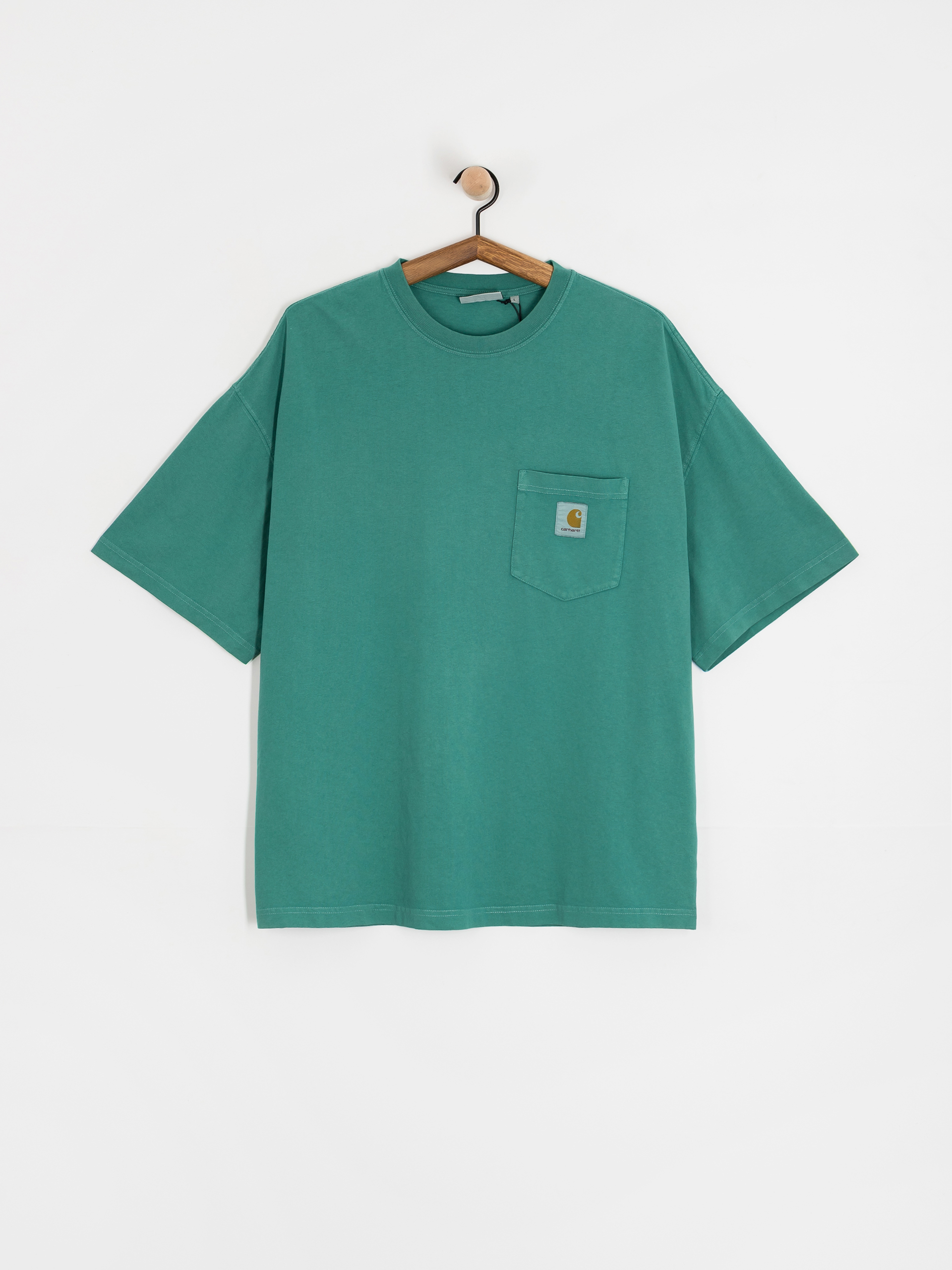 Футболка Carhartt WIP Hudson Pocket (saguaro/chalk wash)