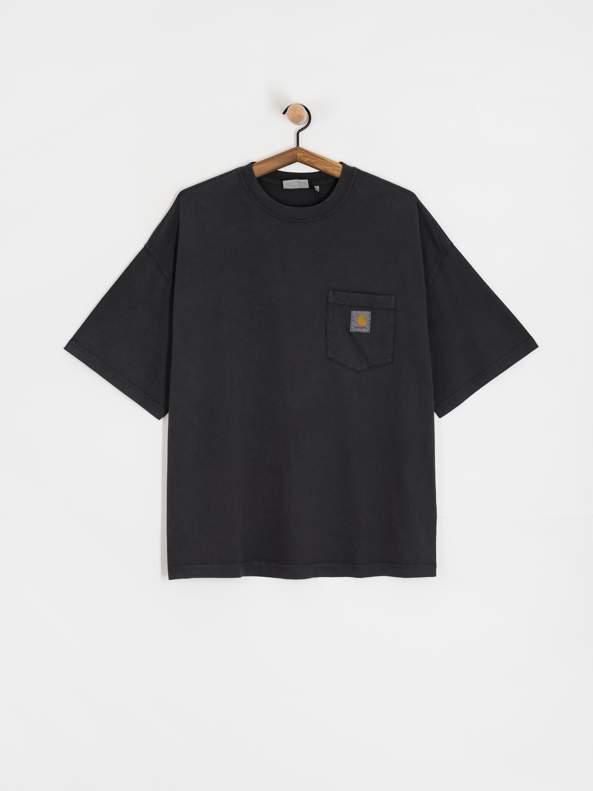 Футболка Carhartt WIP Hudson Pocket (black/chalk wash)