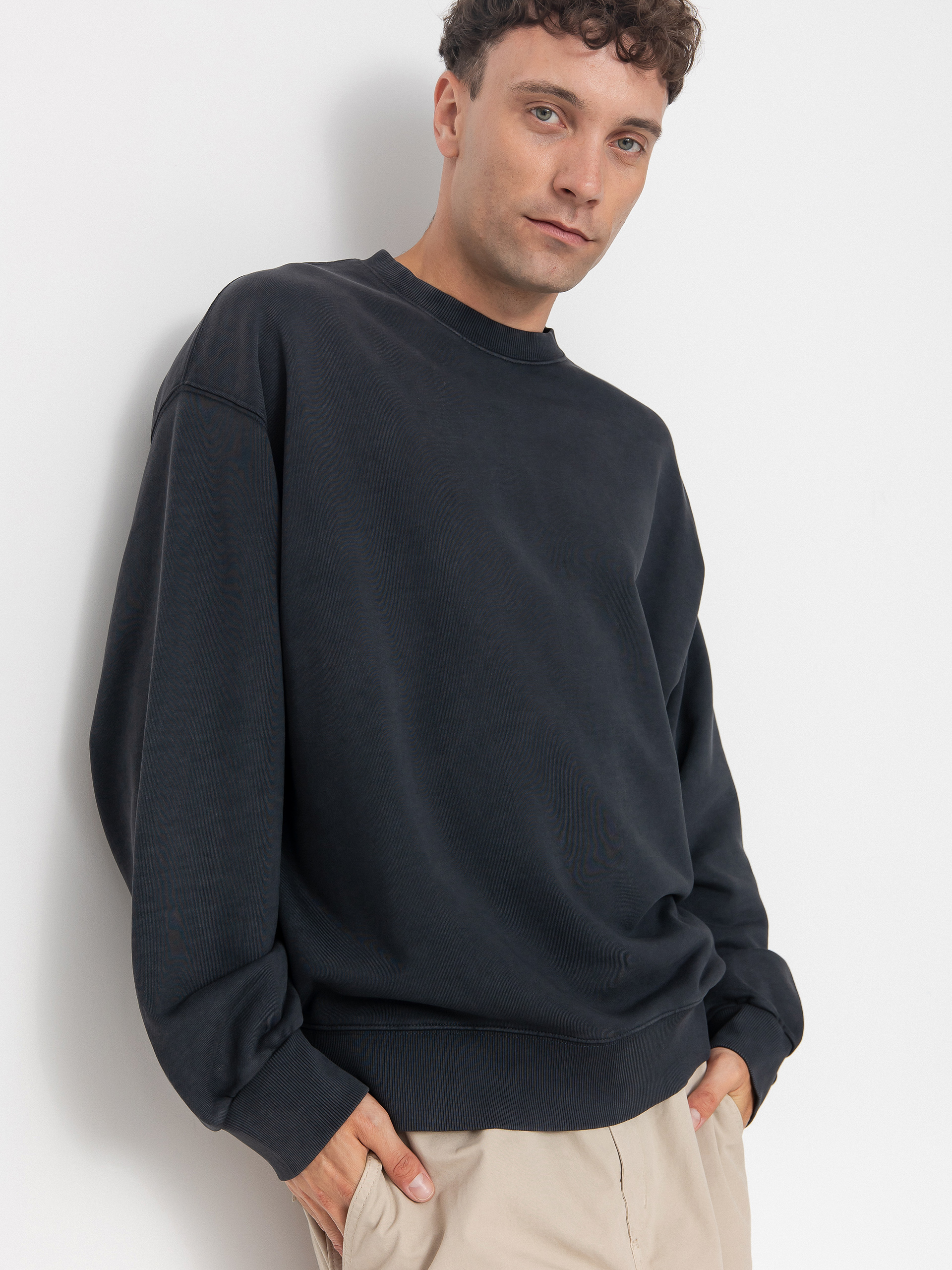 Світшот Carhartt WIP Hudson (black/chalk wash)