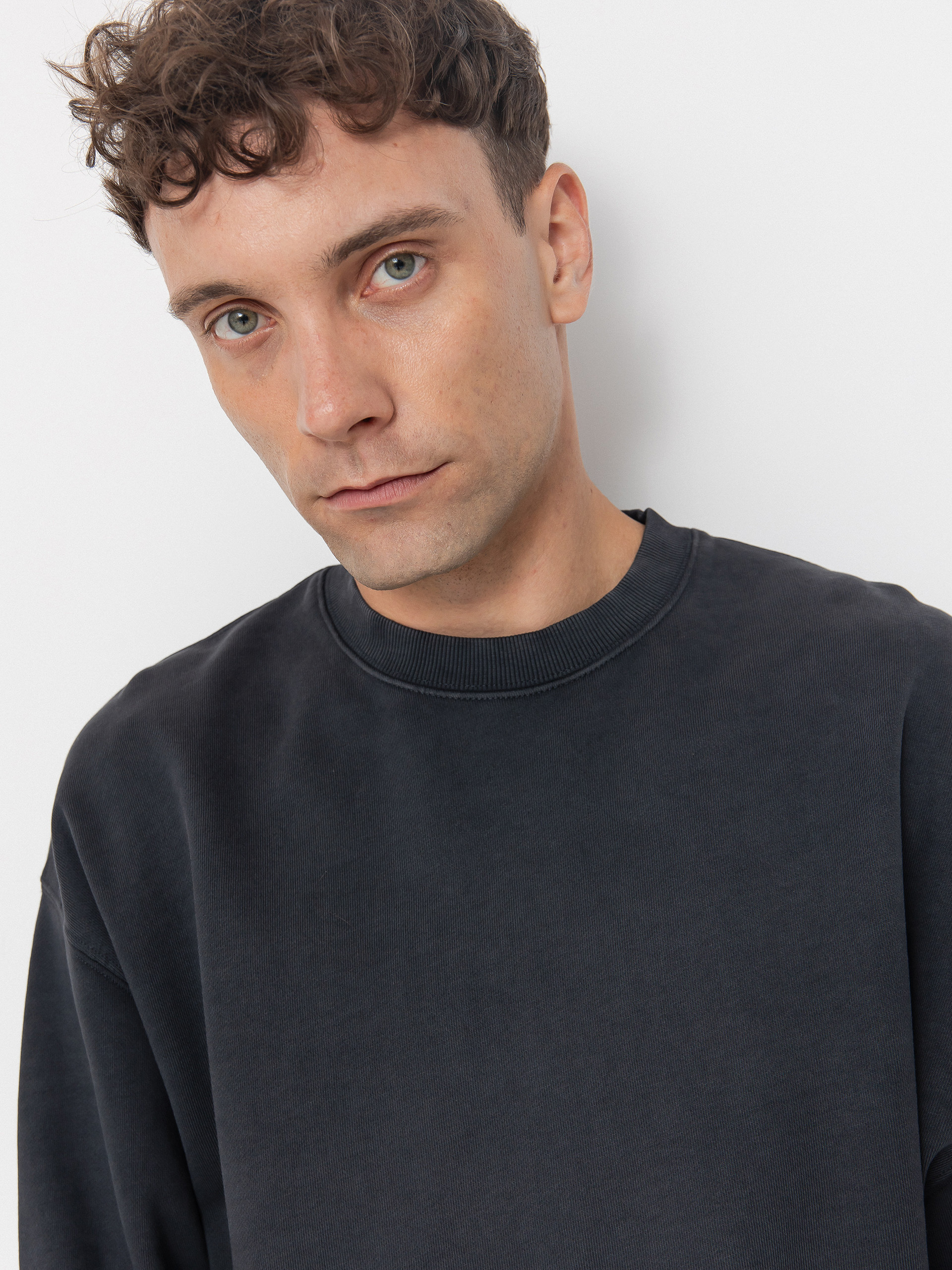 Світшот Carhartt WIP Hudson (black/chalk wash)