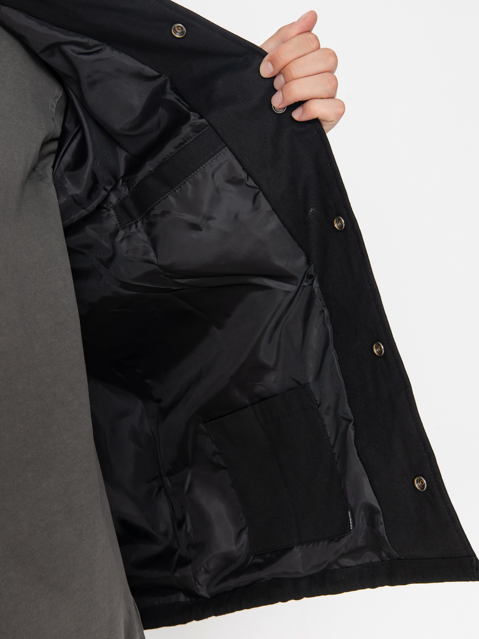 Куртка Krooked Necro Skript (black/white)