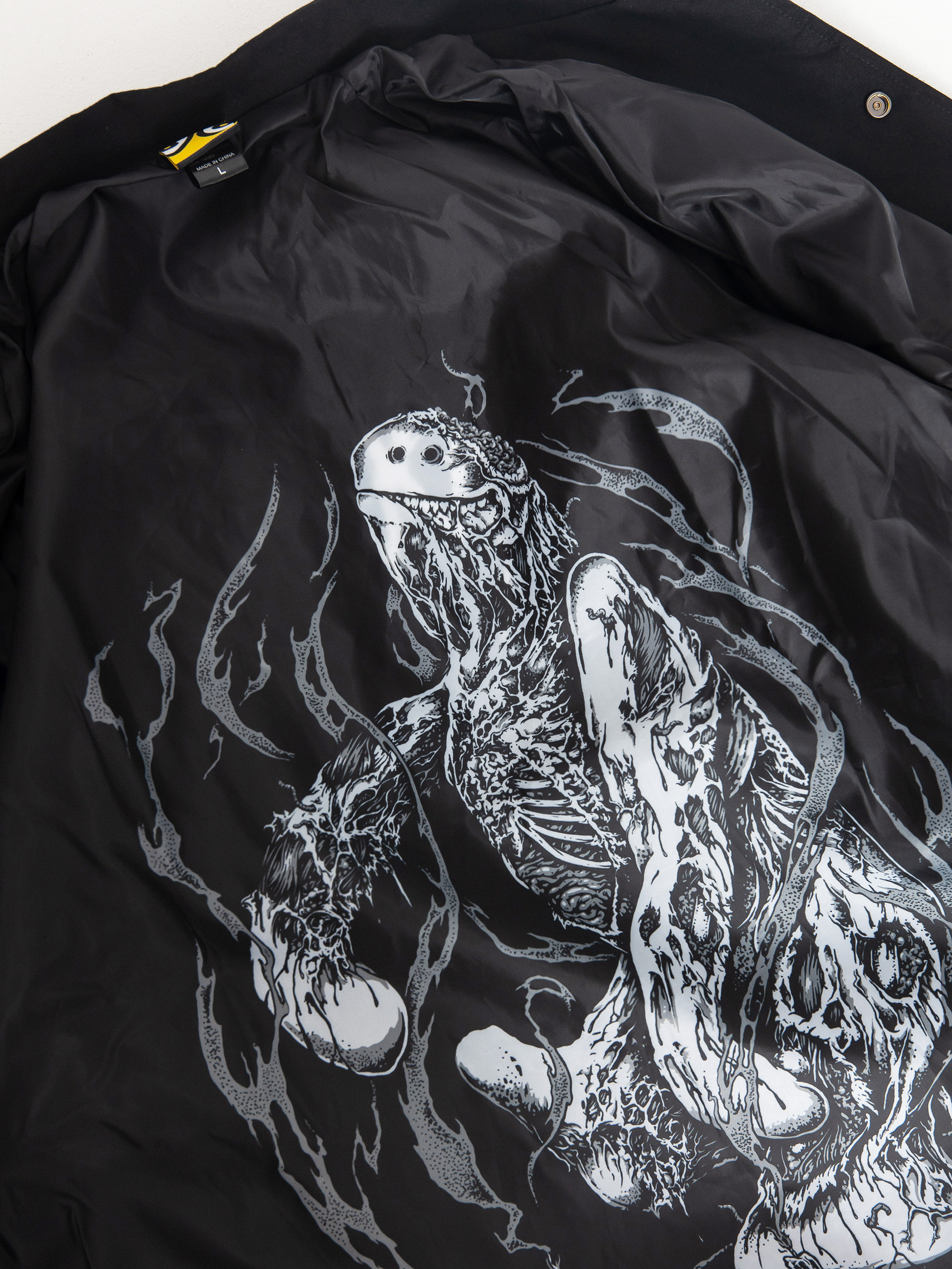 Куртка Krooked Necro Skript (black/white)