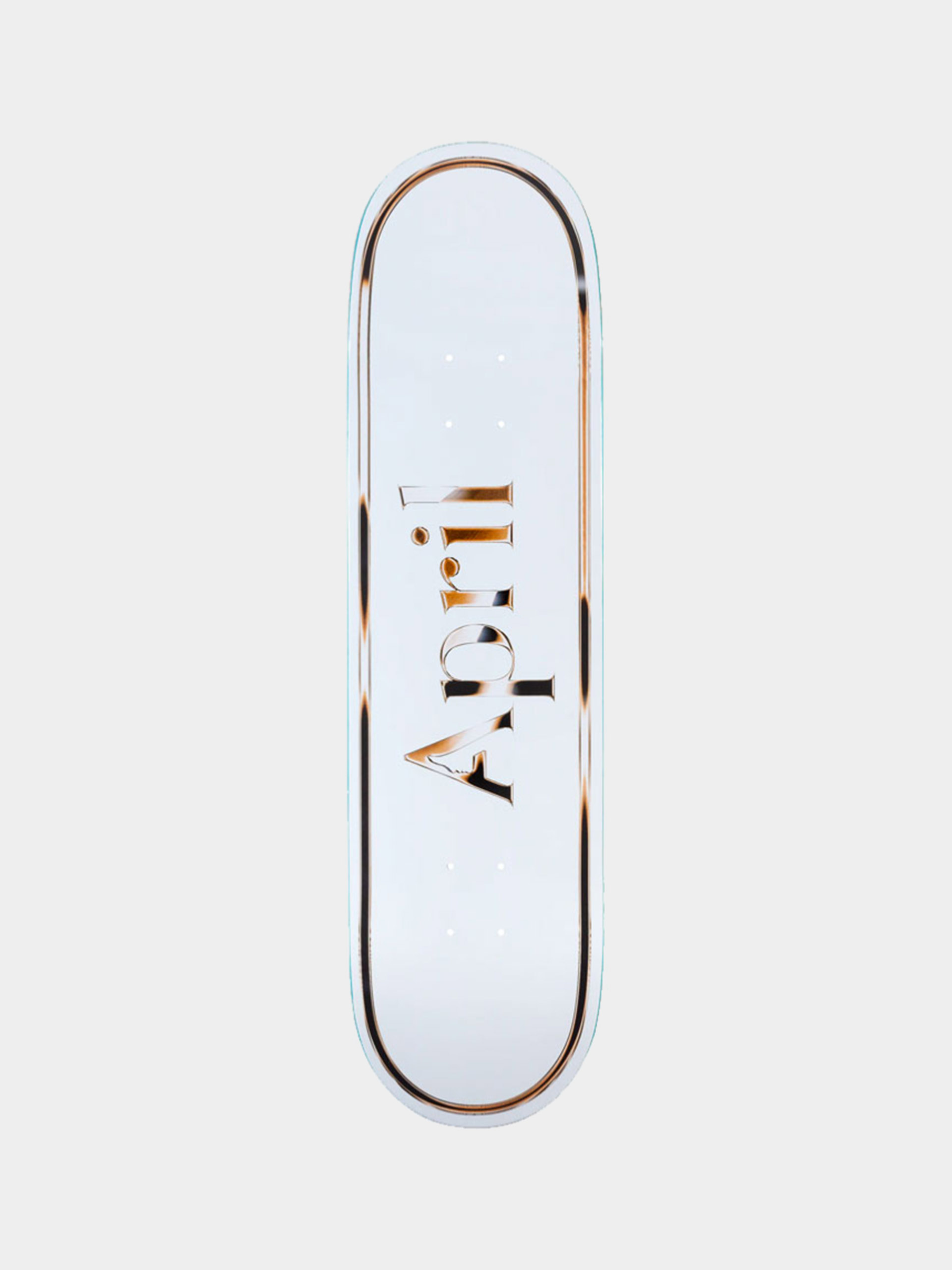 Декa April Skateboards Og Logo (white/gold)