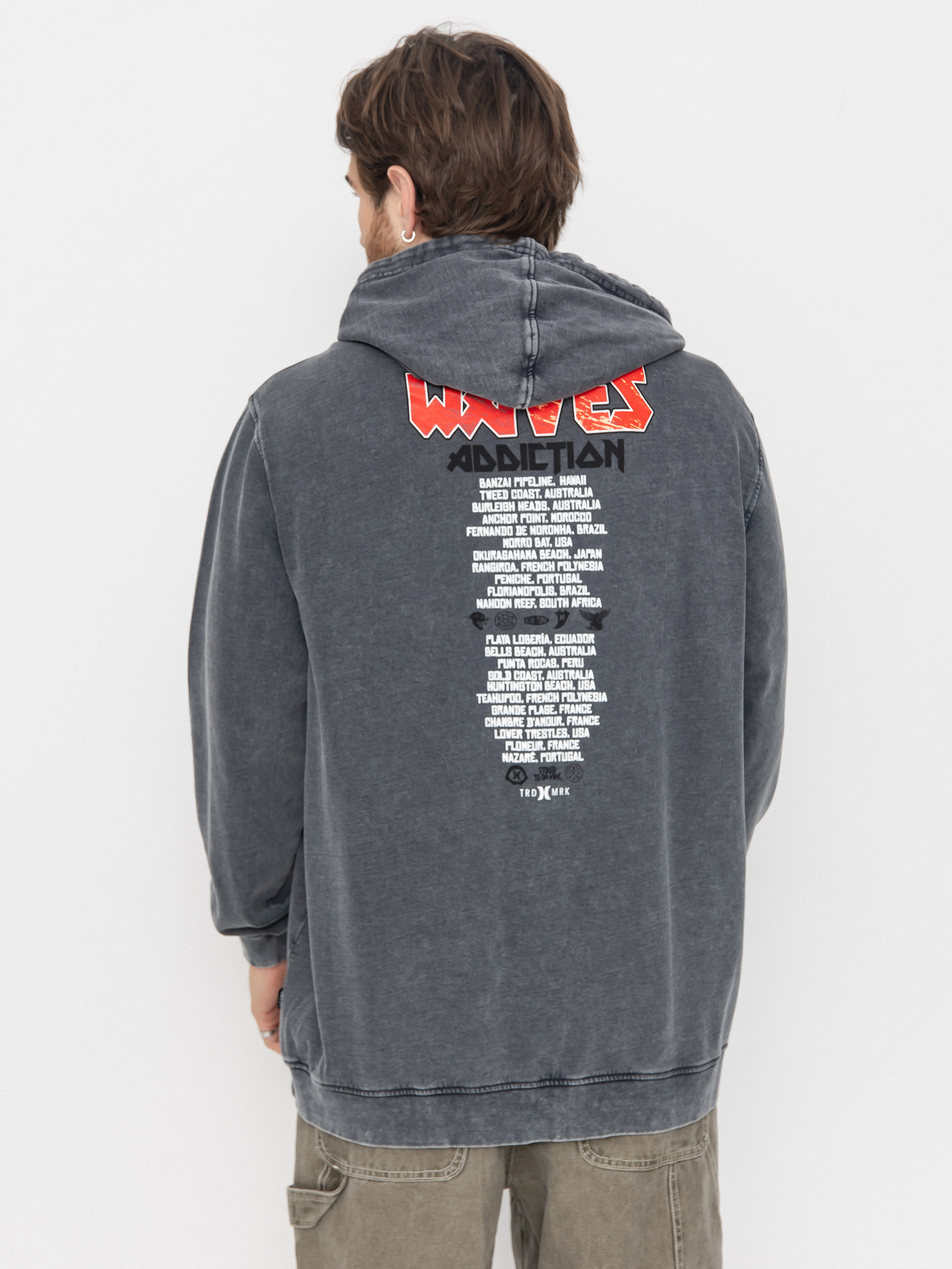 Худі Hurley Wave Addiction HD (dark stone grey)
