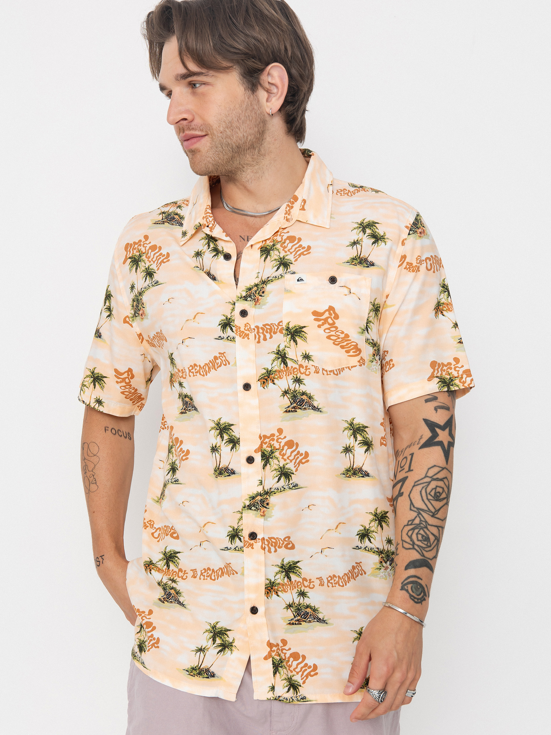 Сорочка Quiksilver Safe Paradise (peach parfait naturama)