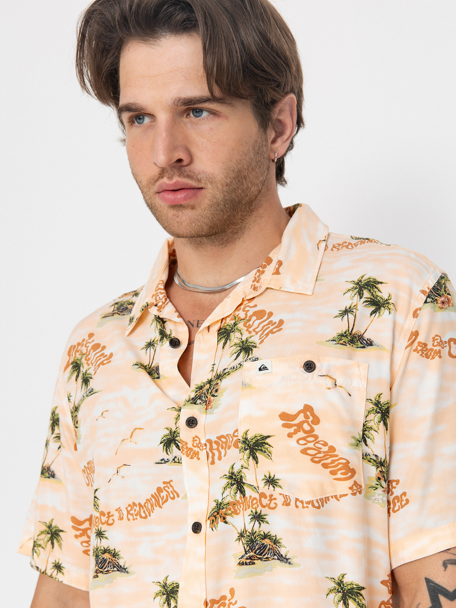 Сорочка Quiksilver Safe Paradise (peach parfait naturama)