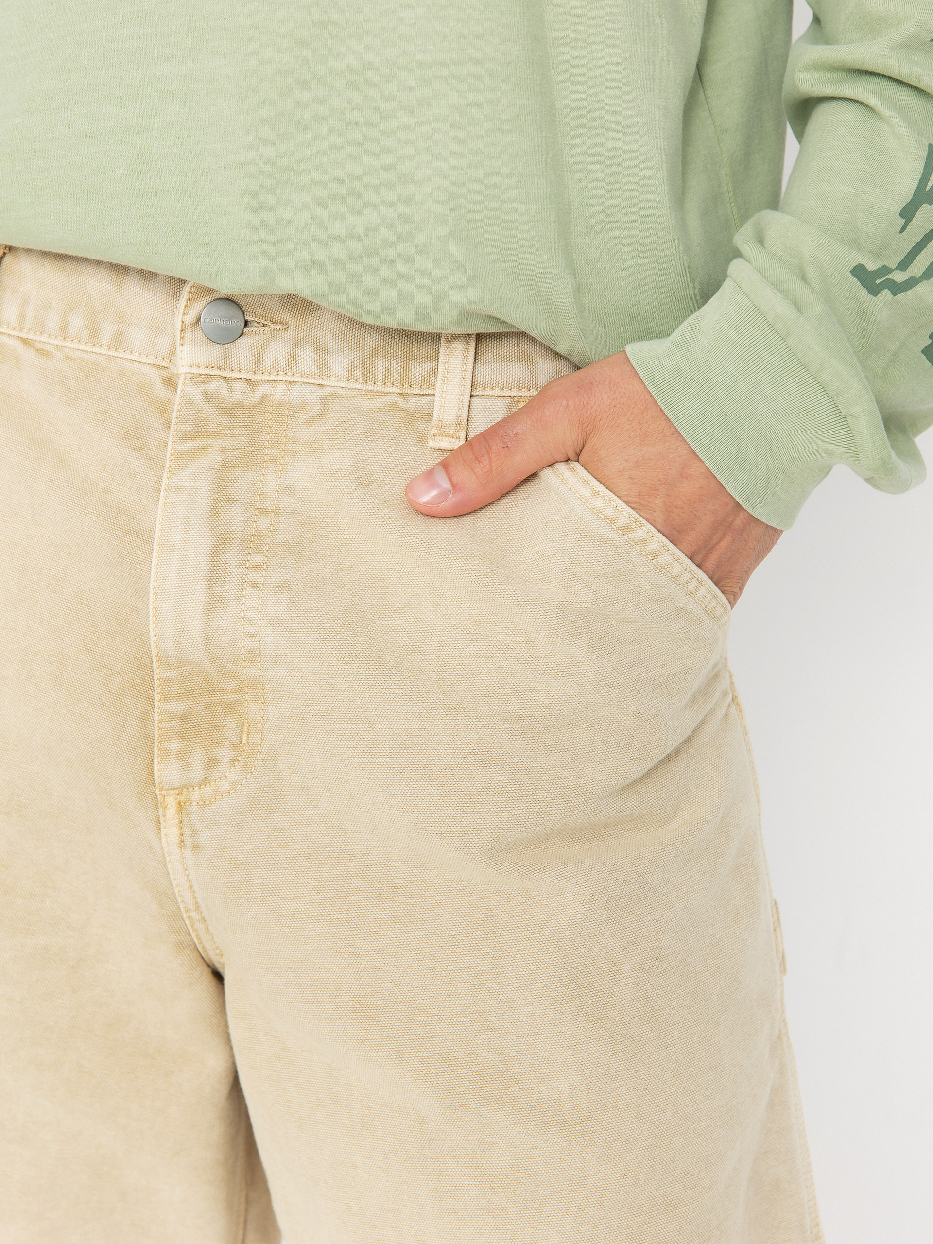 Шорти Carhartt WIP Single Knee (dusty h brown/chalk wash)