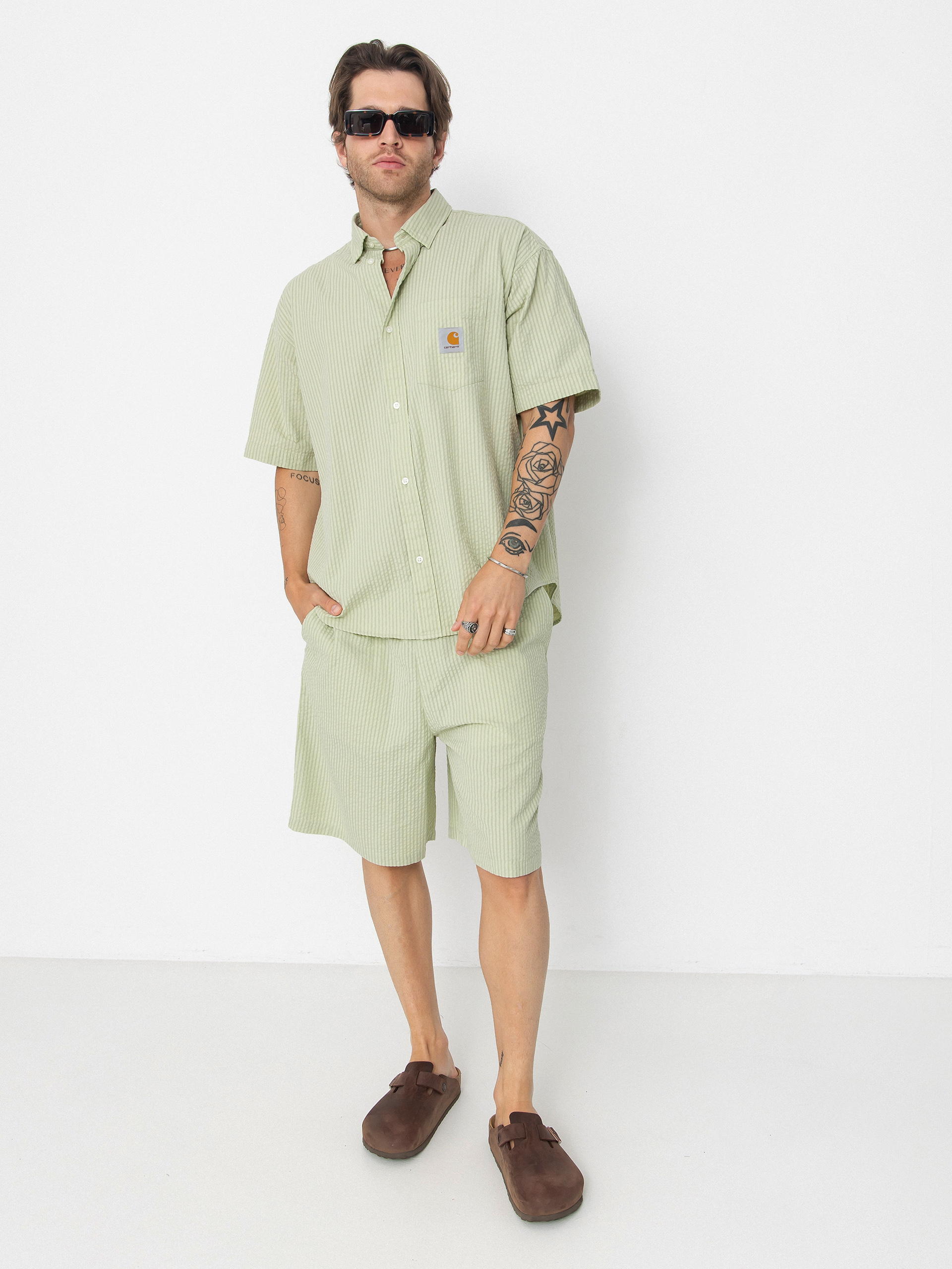 Сорочка Carhartt WIP Toland (toland stripe/pale olive)