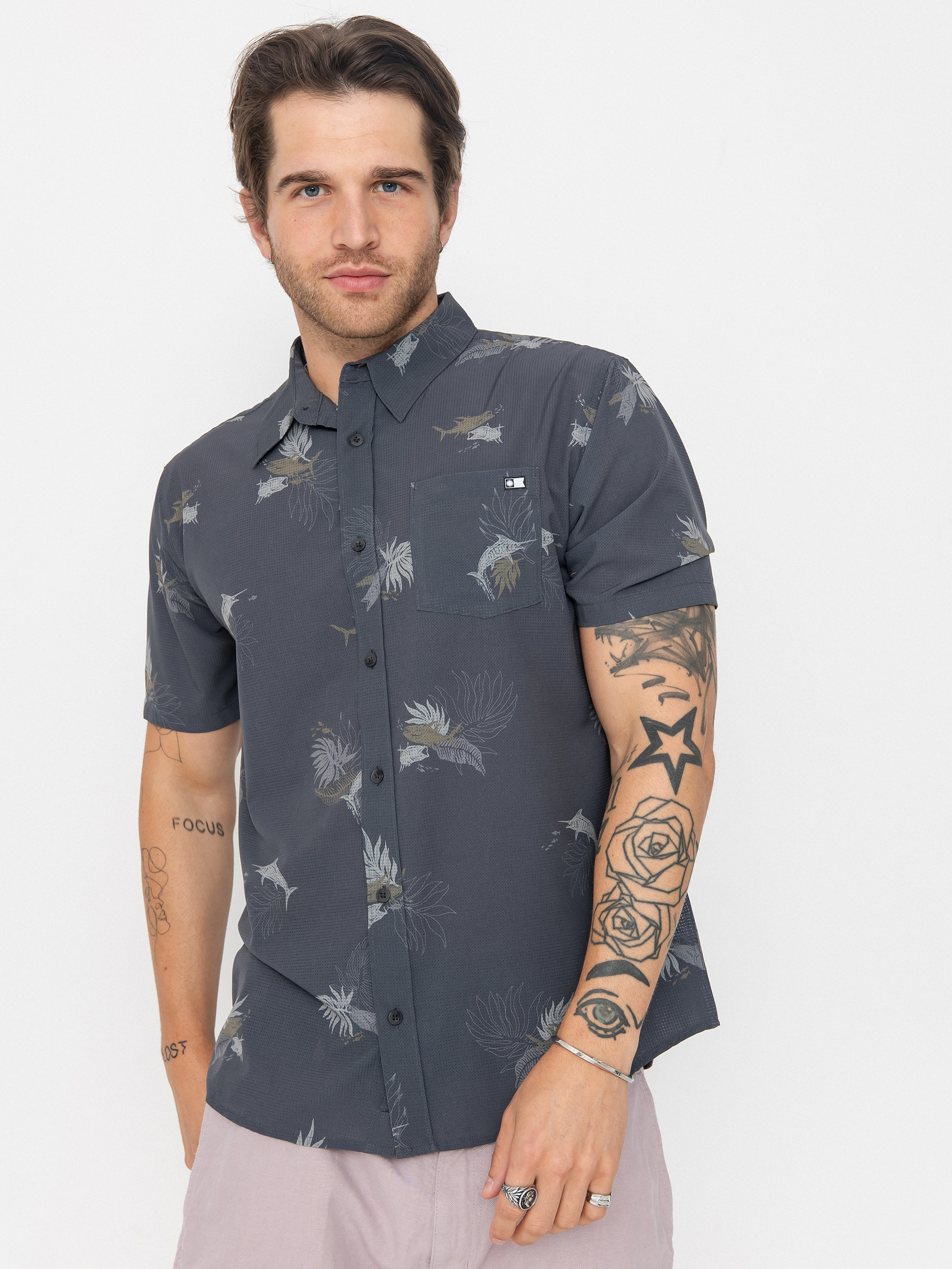 Сорочка Salty Crew Breezer Perf Tech (charcoal)