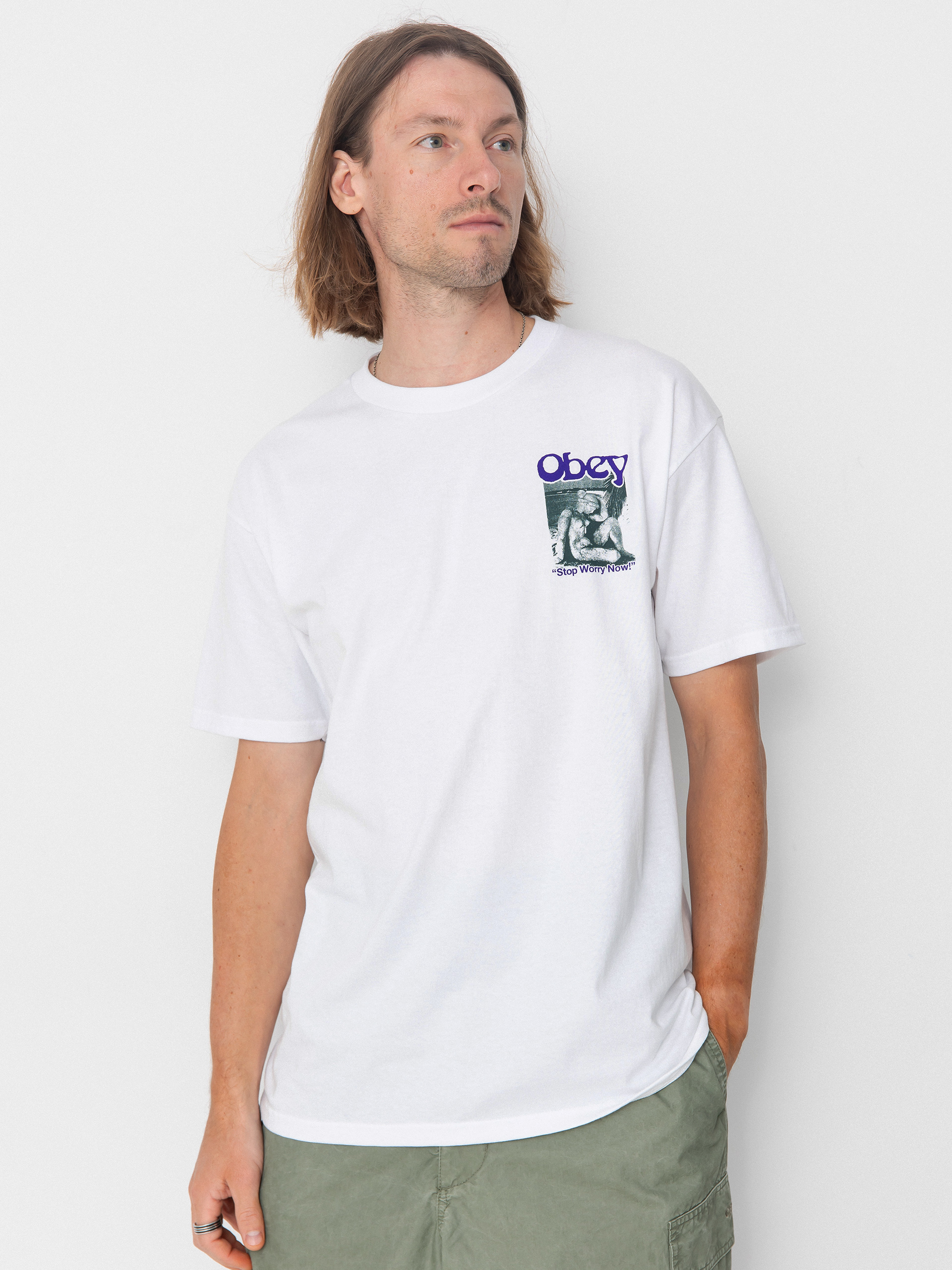 Футболка OBEY Stop Worry Now (white)