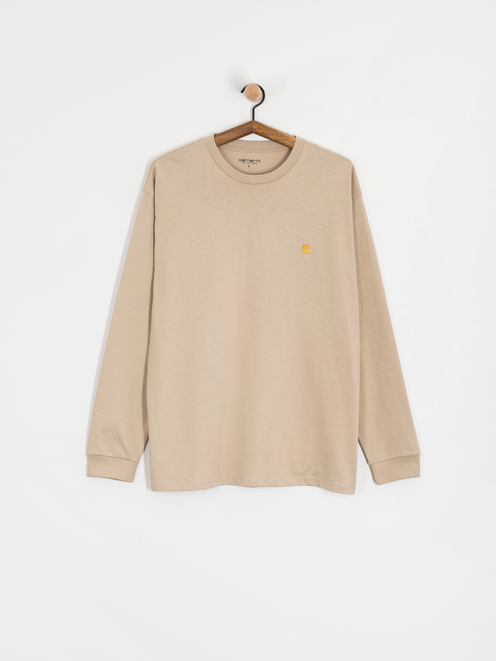 Лонгслів Carhartt WIP Chase (fleur de sel/gold)