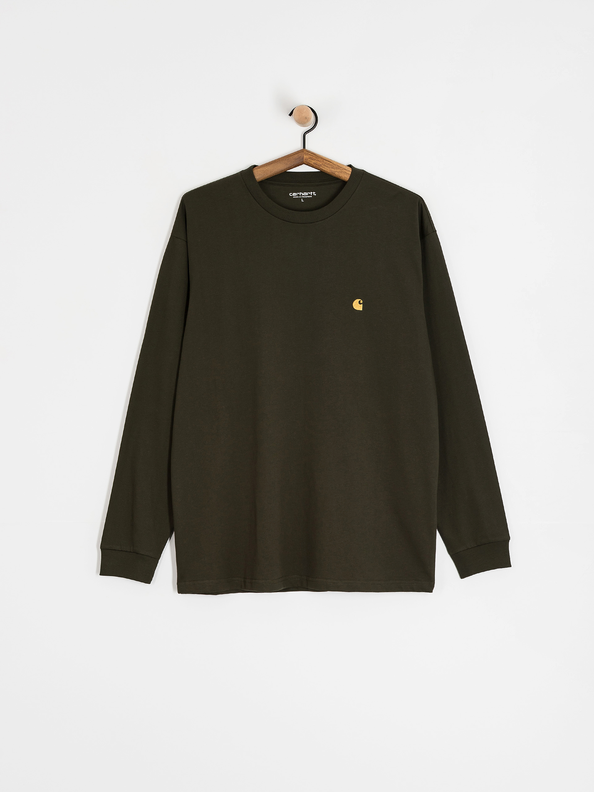Лонгслів Carhartt WIP Chase (olive/gold)