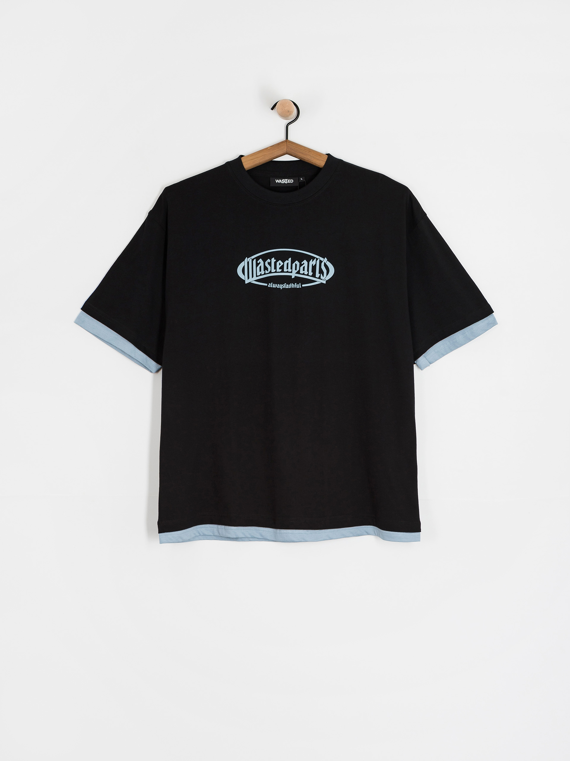 Футболка Wasted Paris Yard T Nine (black/light blue)