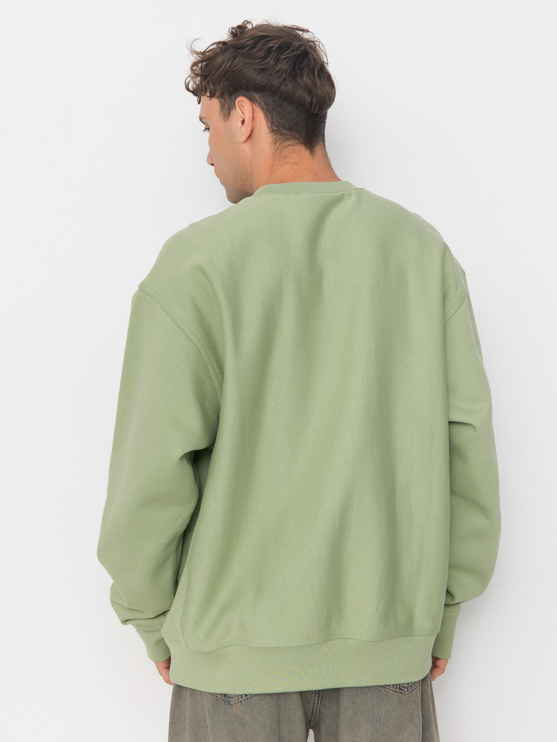 Світшот Carhartt WIP American Script (pale olive)