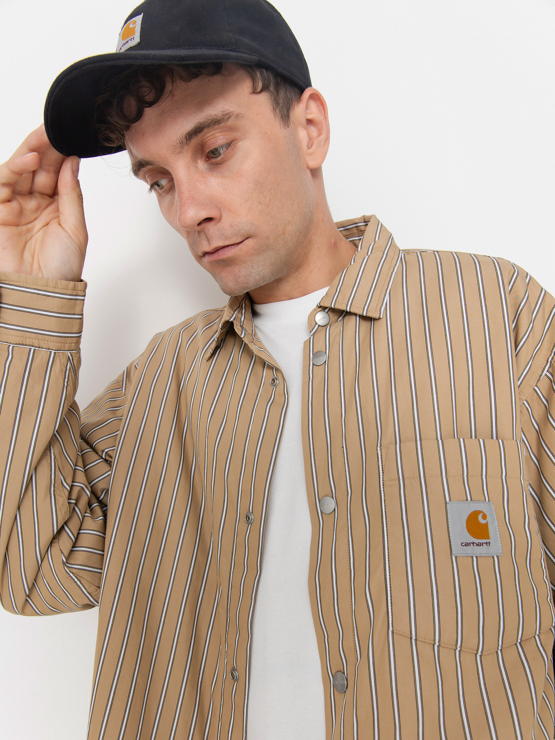 Куртка Carhartt WIP Grimsby (grimsby stripe/dusty h brown)