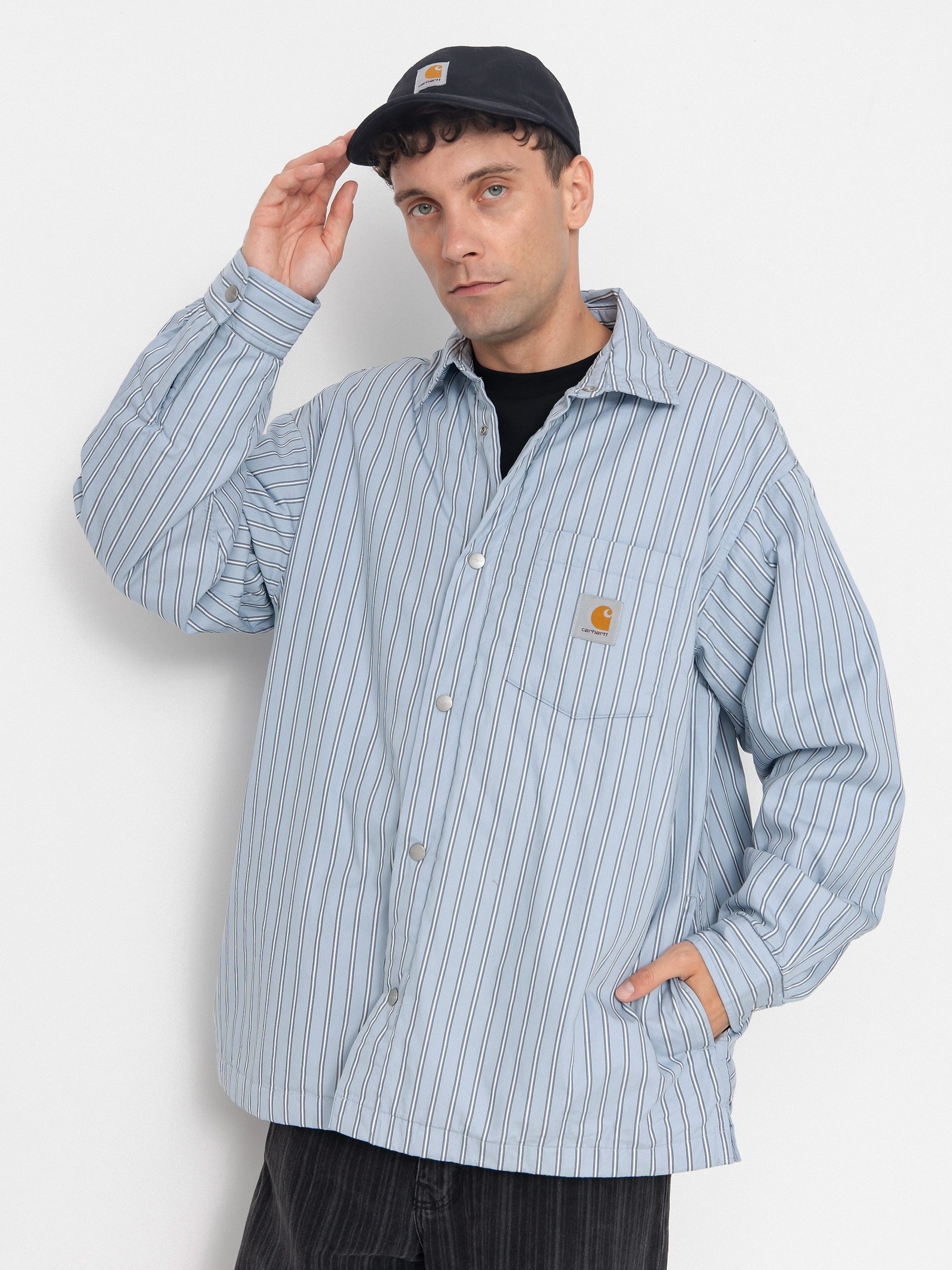 Куртка Carhartt WIP Grimsby (grimsby stripe/blue fog)