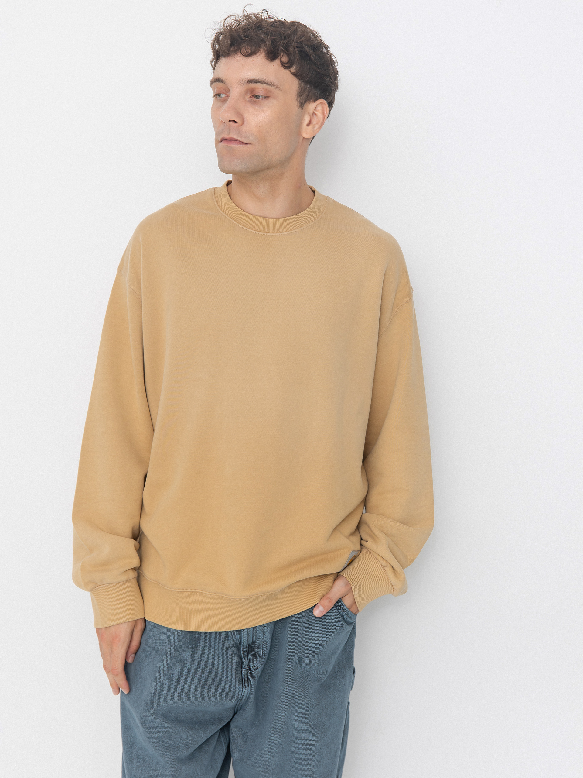 Світшот Carhartt WIP Hudson (dusty h brown/chalk wash)