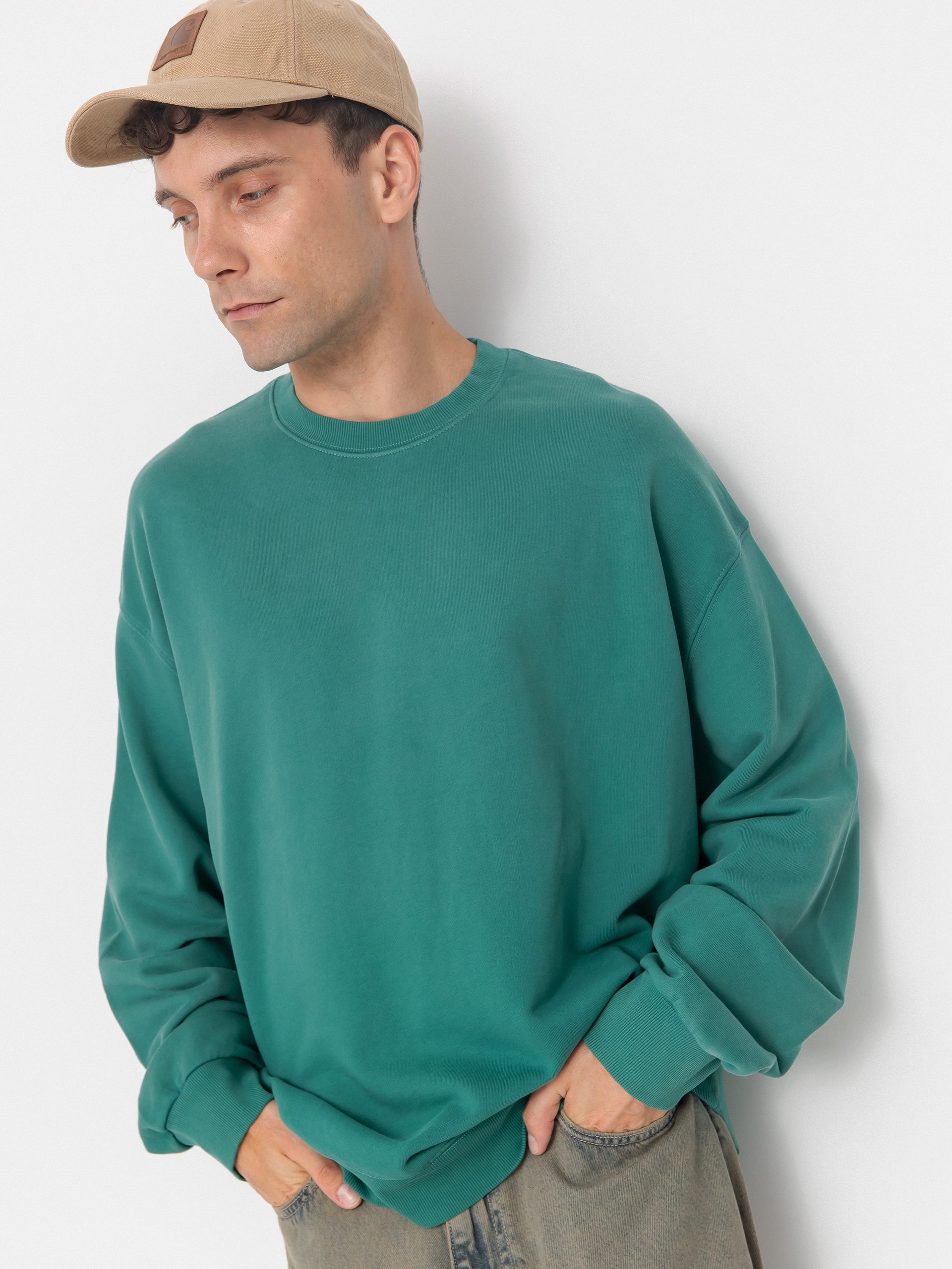 Світшот Carhartt WIP Hudson (saguaro/chalk wash)