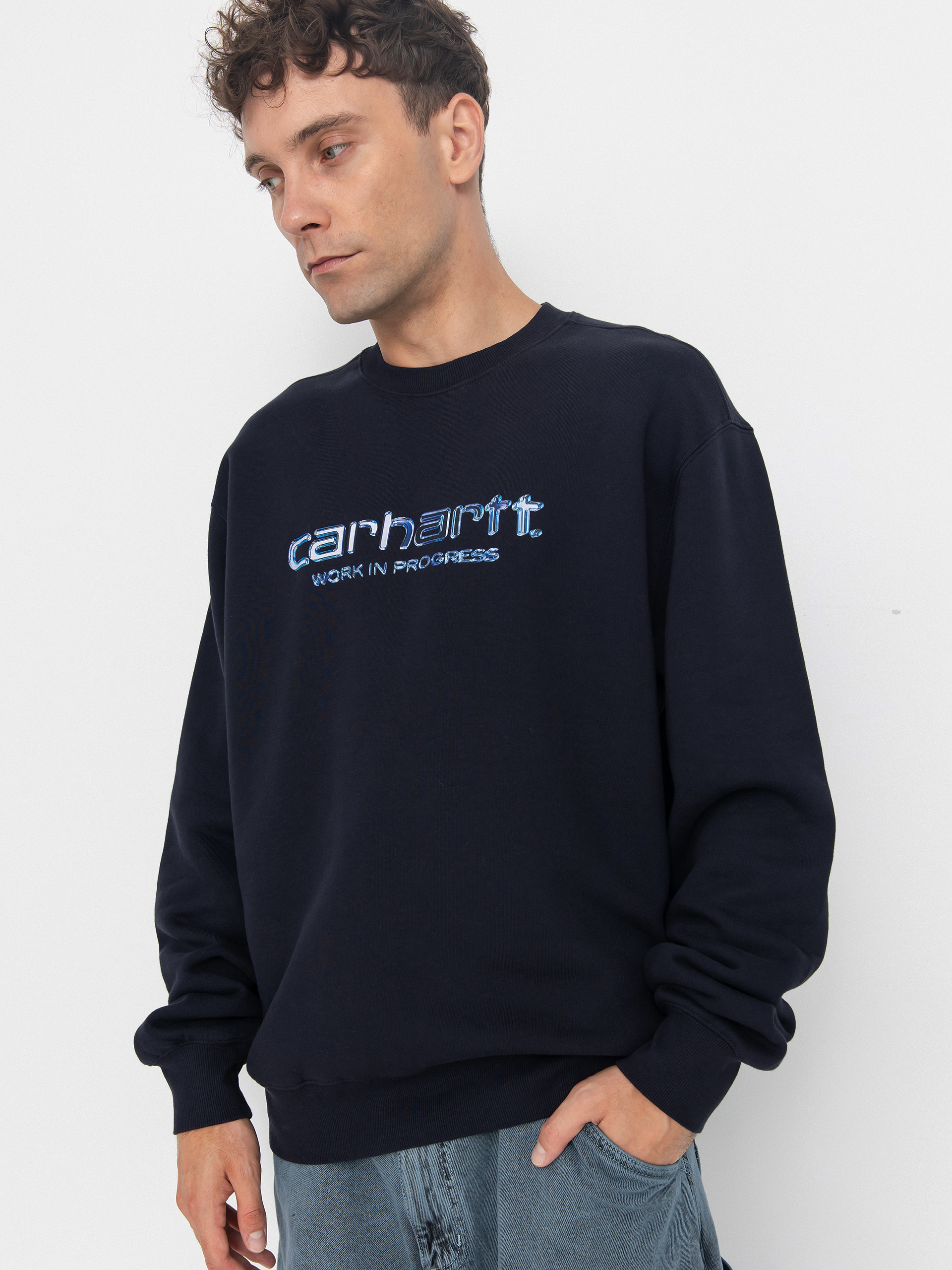Світшот Carhartt WIP Solar Chrome (dark navy)