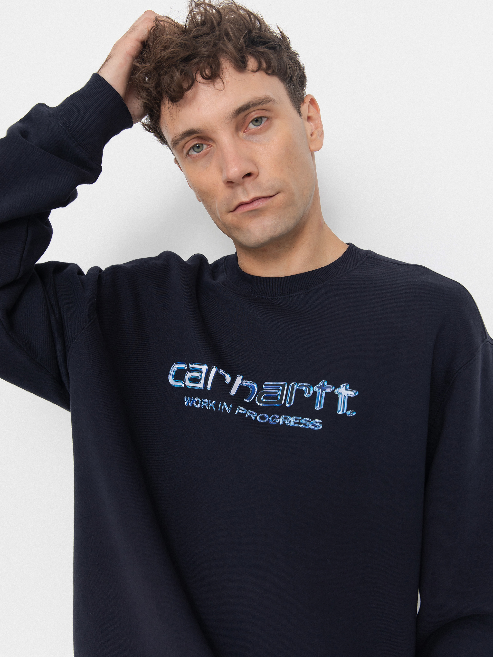 Світшот Carhartt WIP Solar Chrome (dark navy)