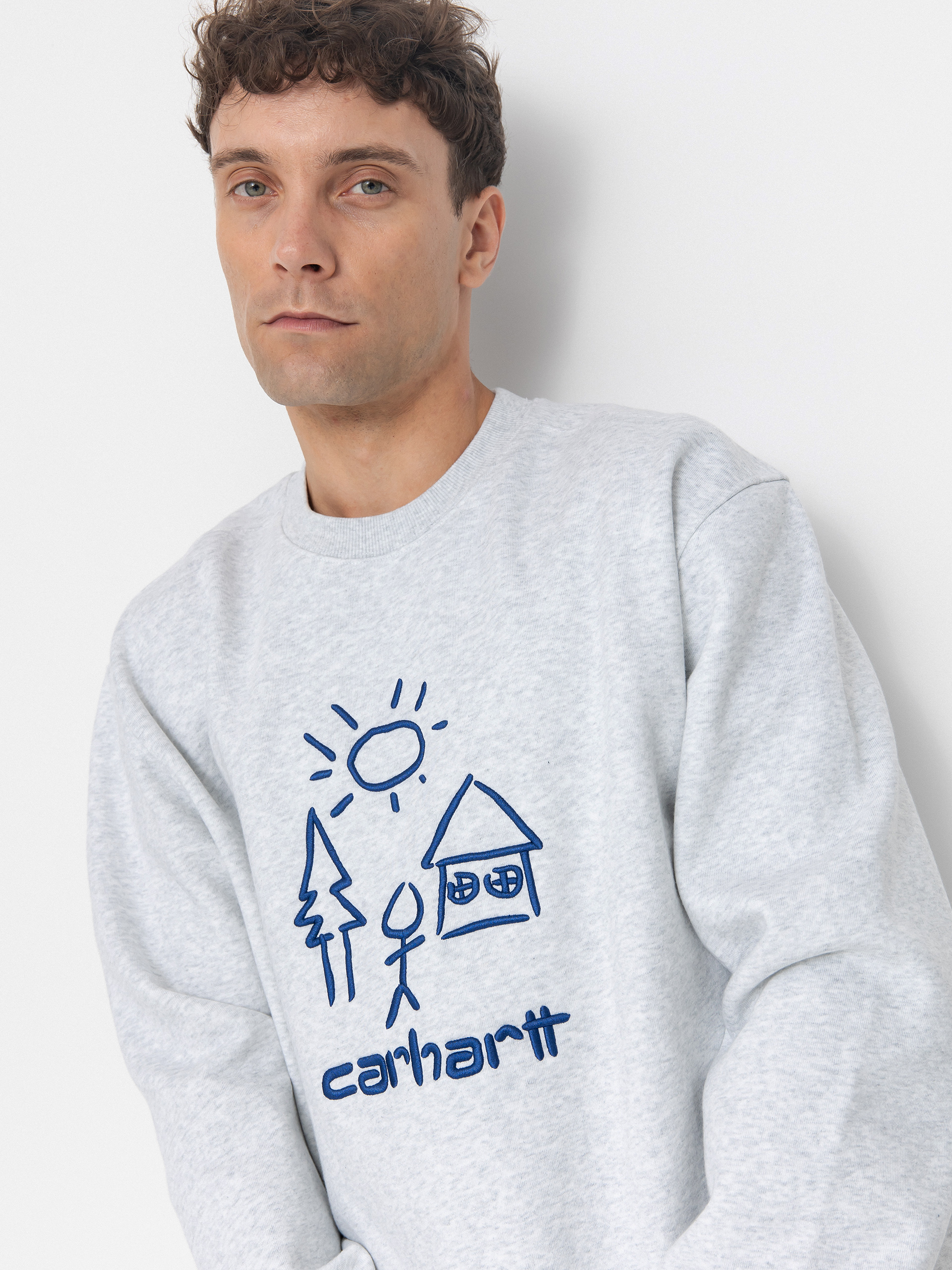 Світшот Carhartt WIP Masterpiece (ash heather/wolfsbane)