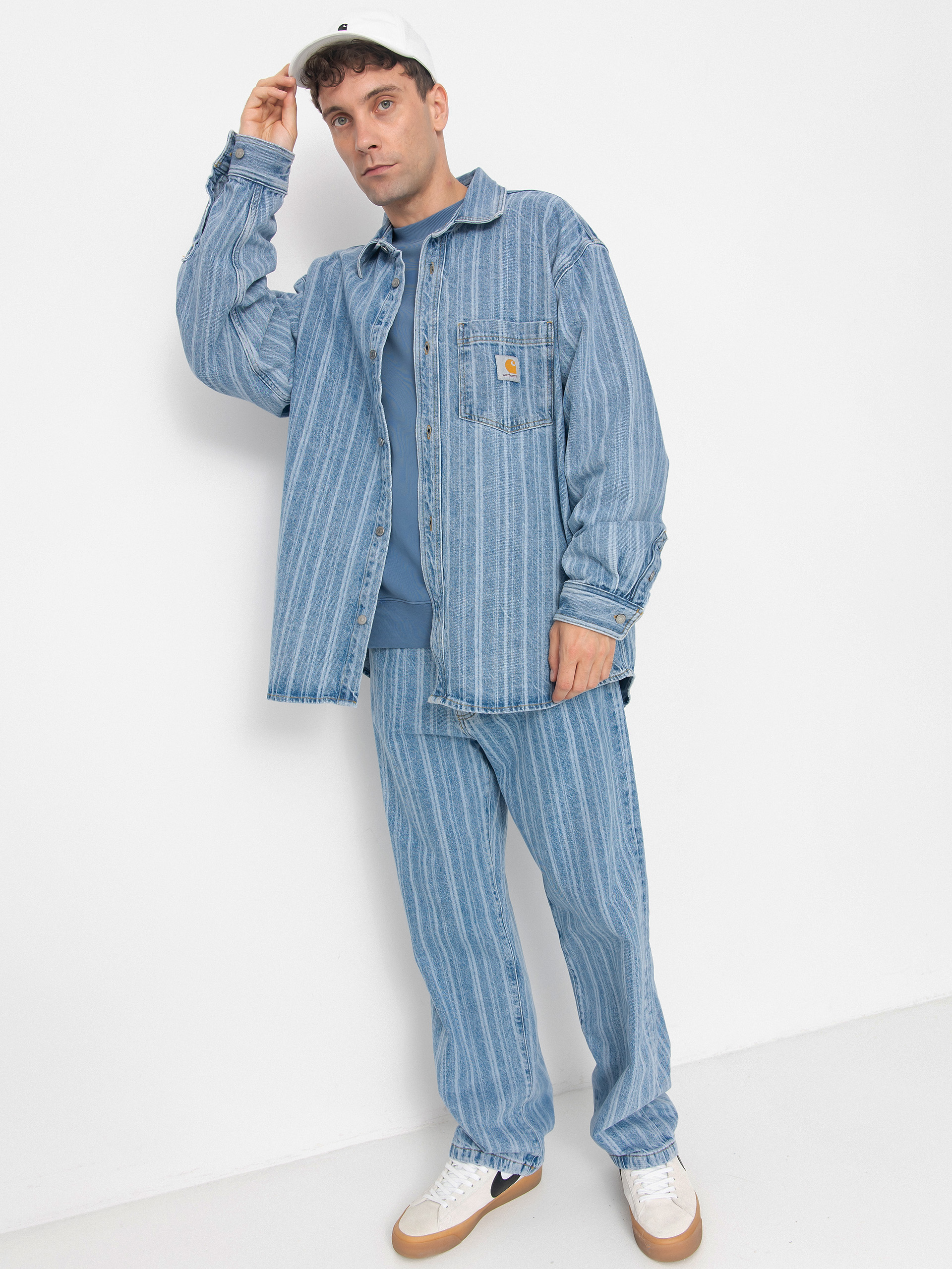 Куртка Carhartt WIP Rylan (rylan stripe/blue/stone bleached)
