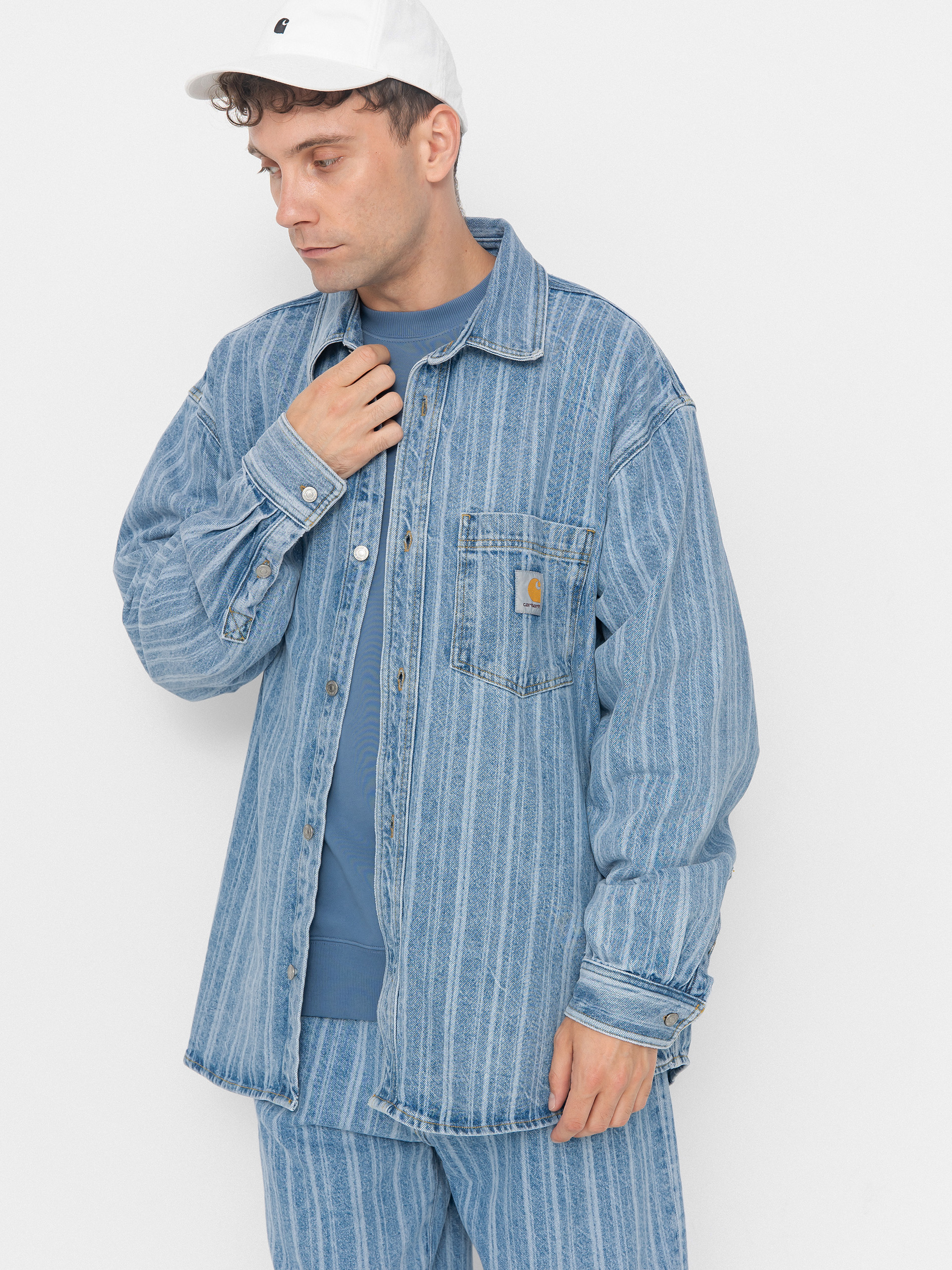 Куртка Carhartt WIP Rylan (rylan stripe/blue/stone bleached)