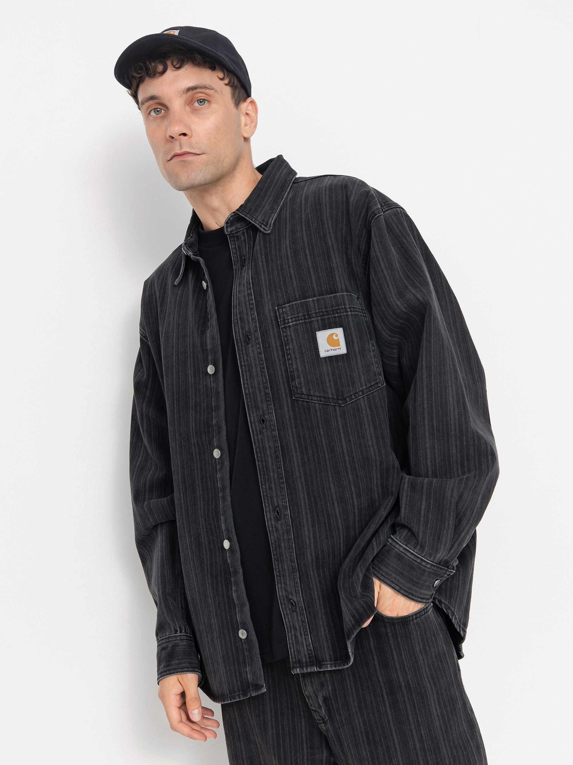 Куртка Carhartt WIP Rylan (rylan stripe/black/stone washed)