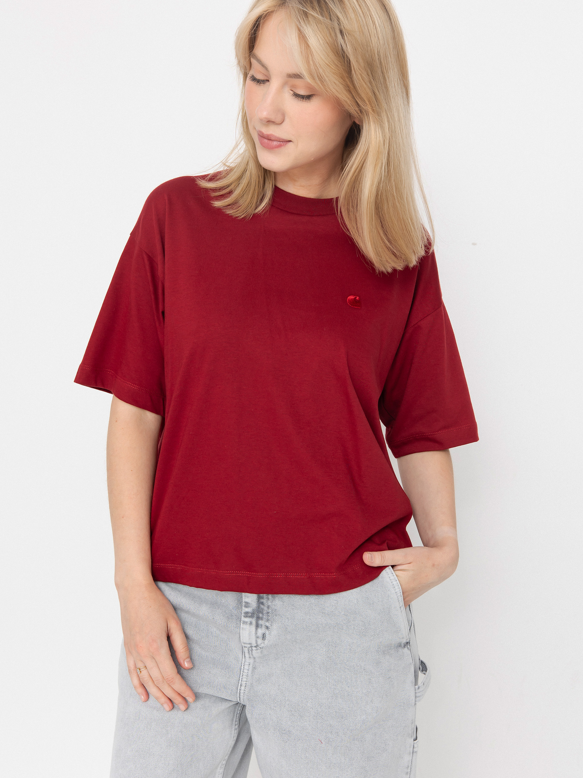 Футболка Carhartt WIP Chester Wmn (scarlet)
