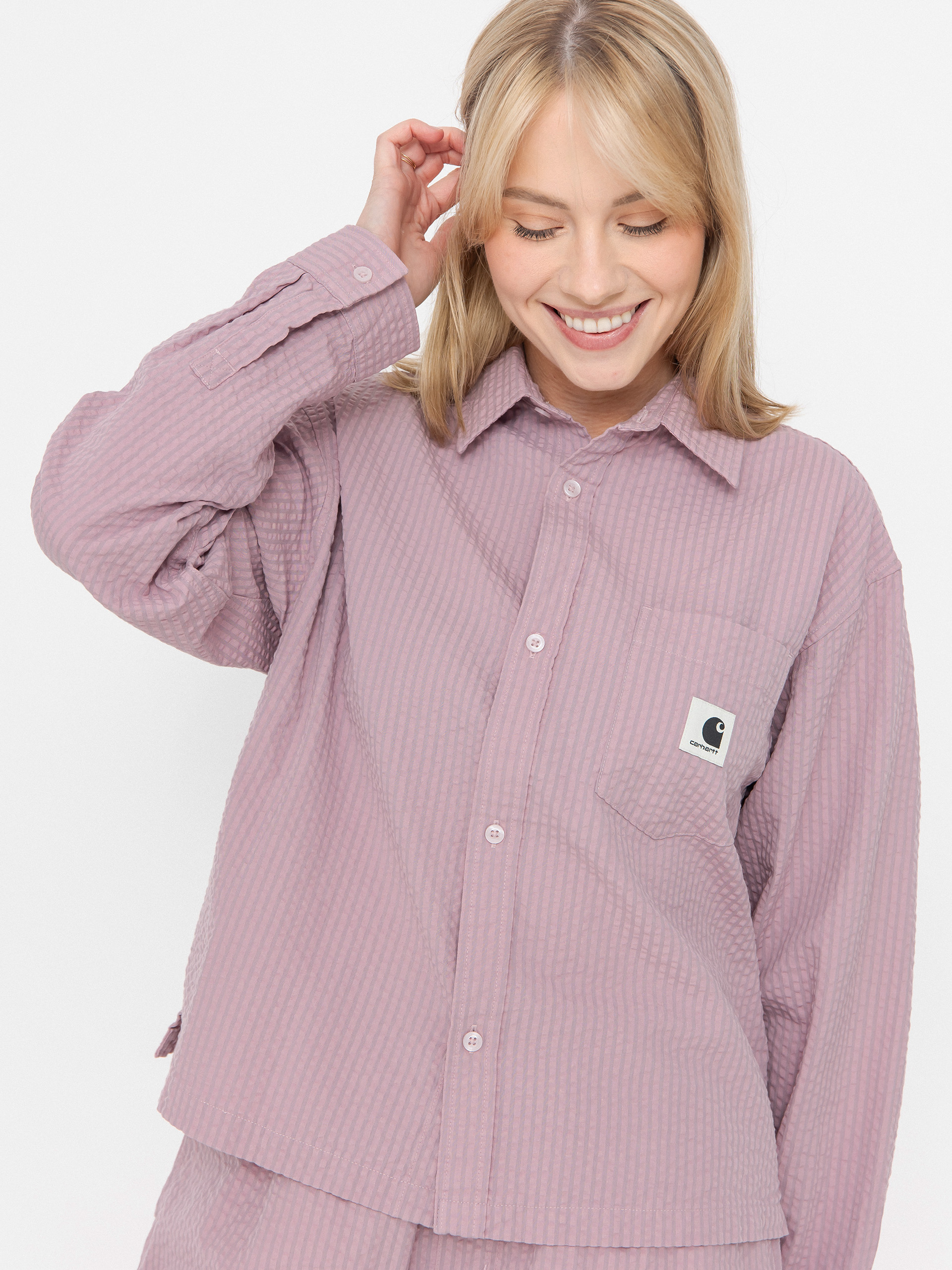 Сорочка Carhartt WIP Toland Wmn (toland stripe/pink fog)