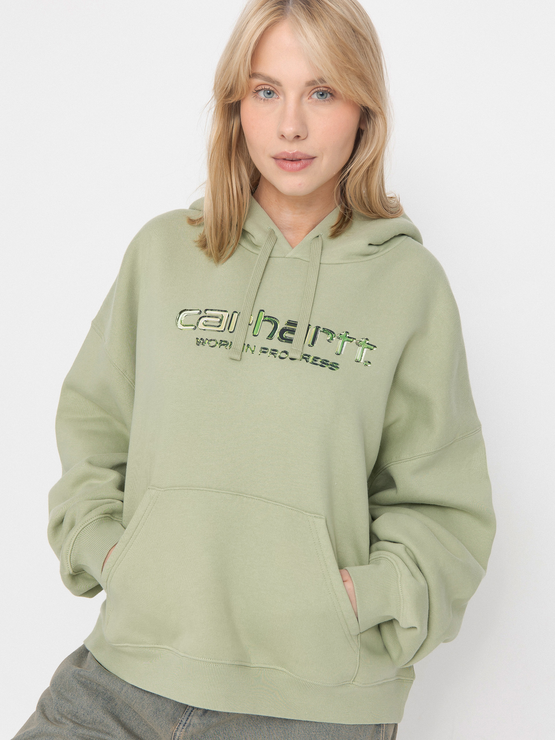 Худі Carhartt WIP Solar Chrome HD Wmn (pale olive)