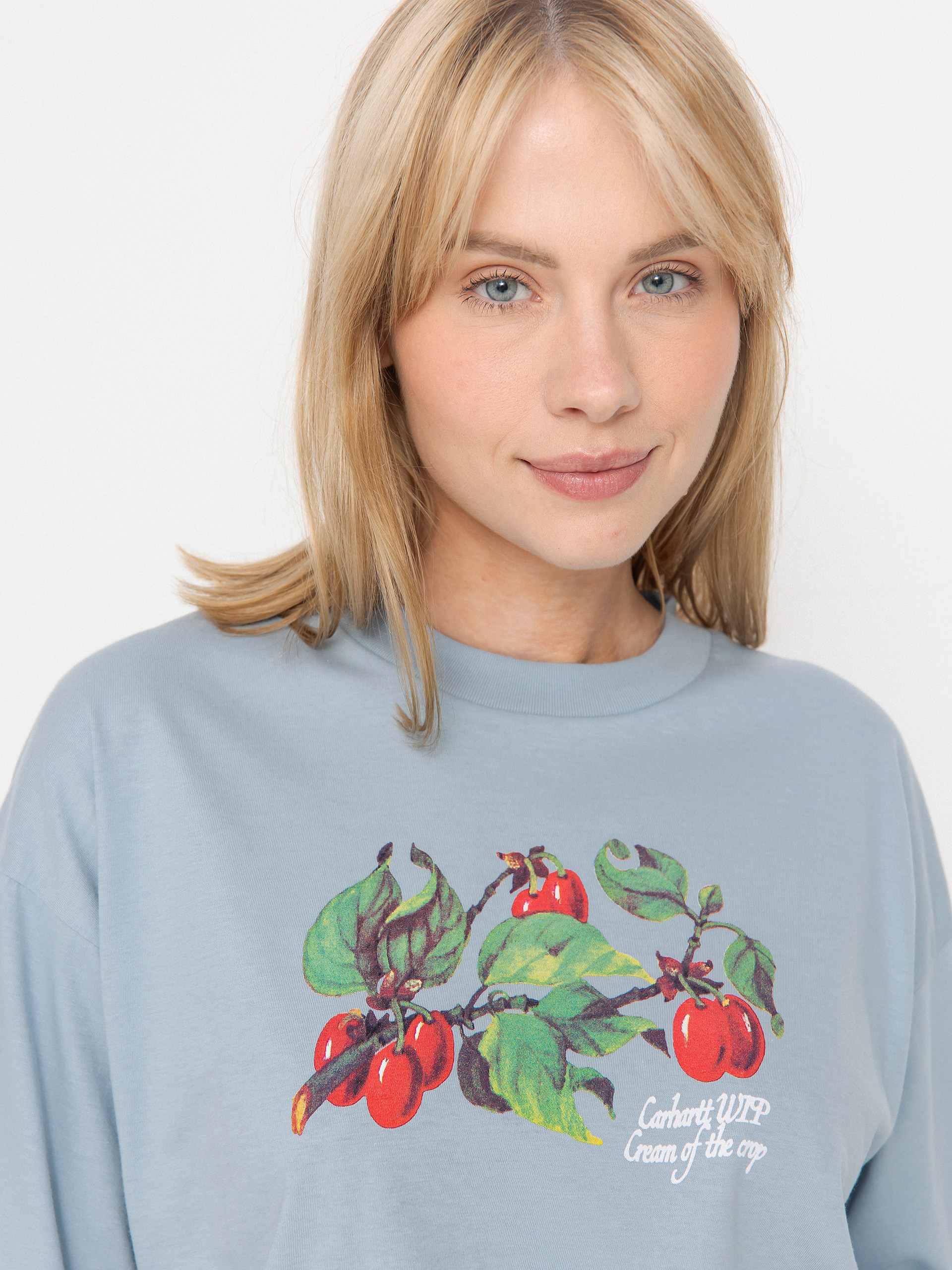 Футболка Carhartt WIP Cream Of The Crop Wmn (blue fog)