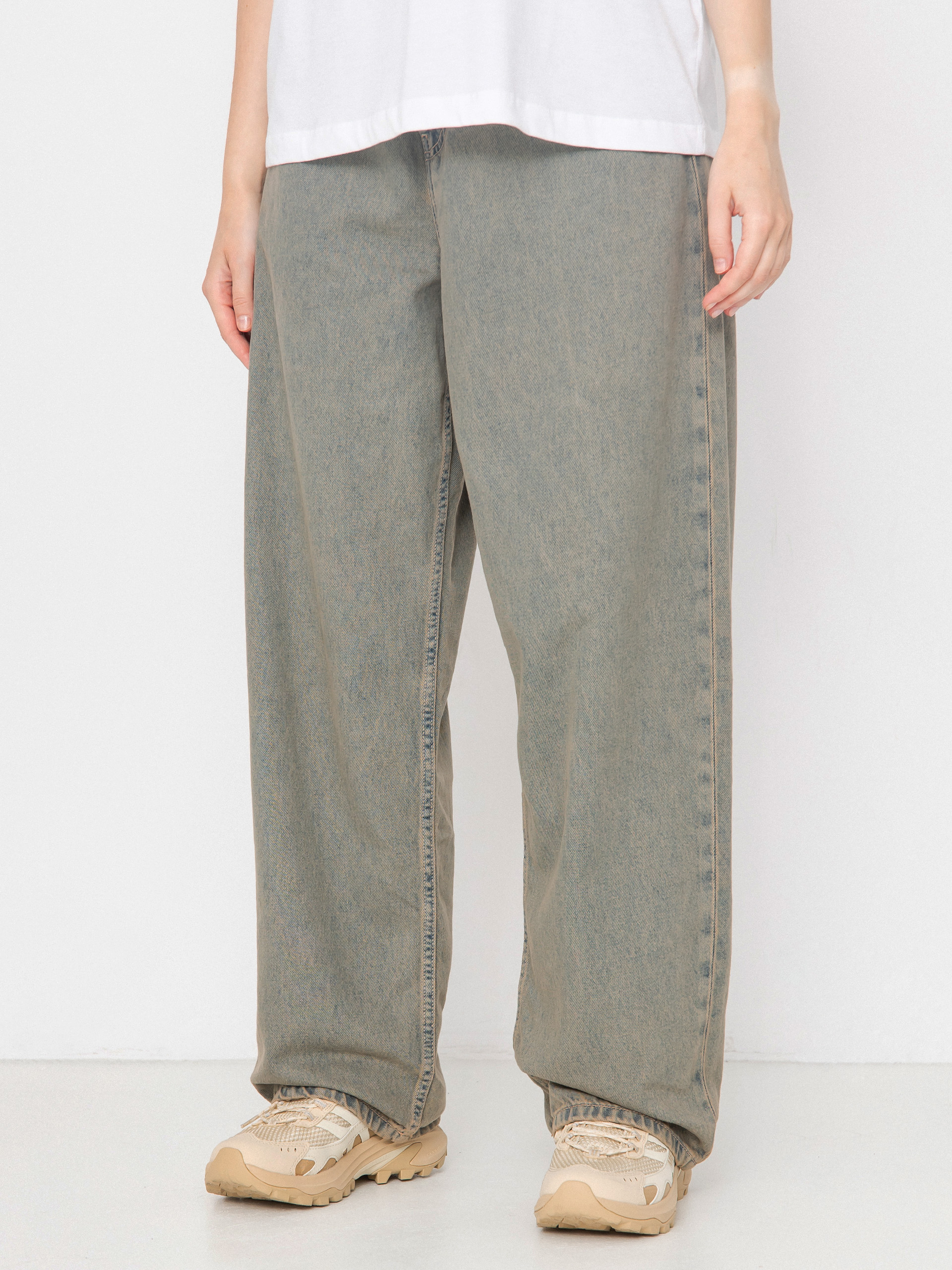 Штани Carhartt WIP Brandon Wmn (blue/leather/garment dyed)