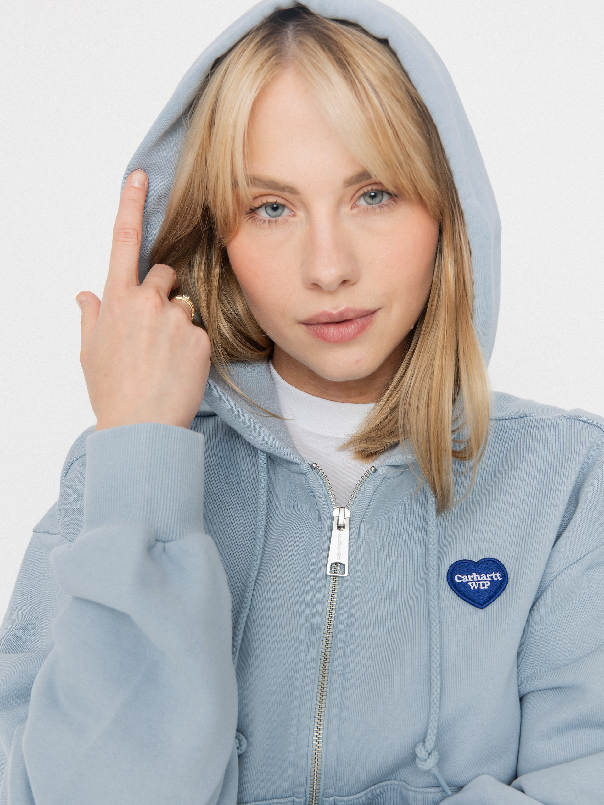 Худі Carhartt WIP Heart II Hartt ZHD Wmn (blue fog)