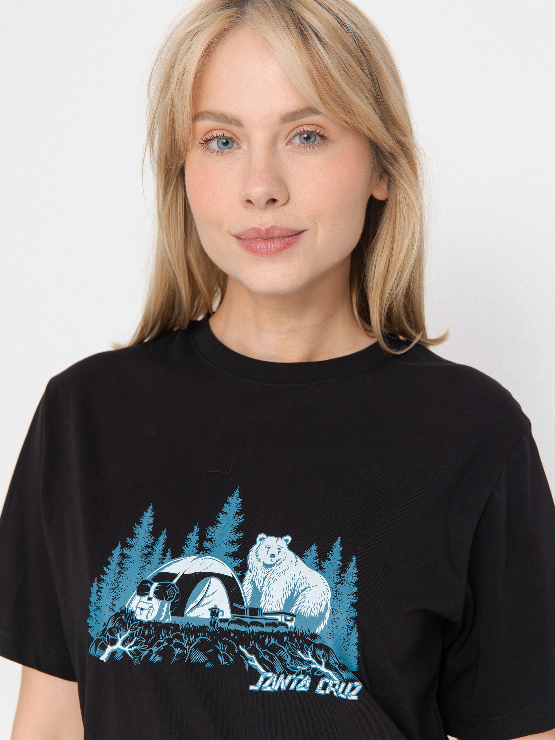 Футболка Santa Cruz Woodland Mini Strip Front Wmn (black)