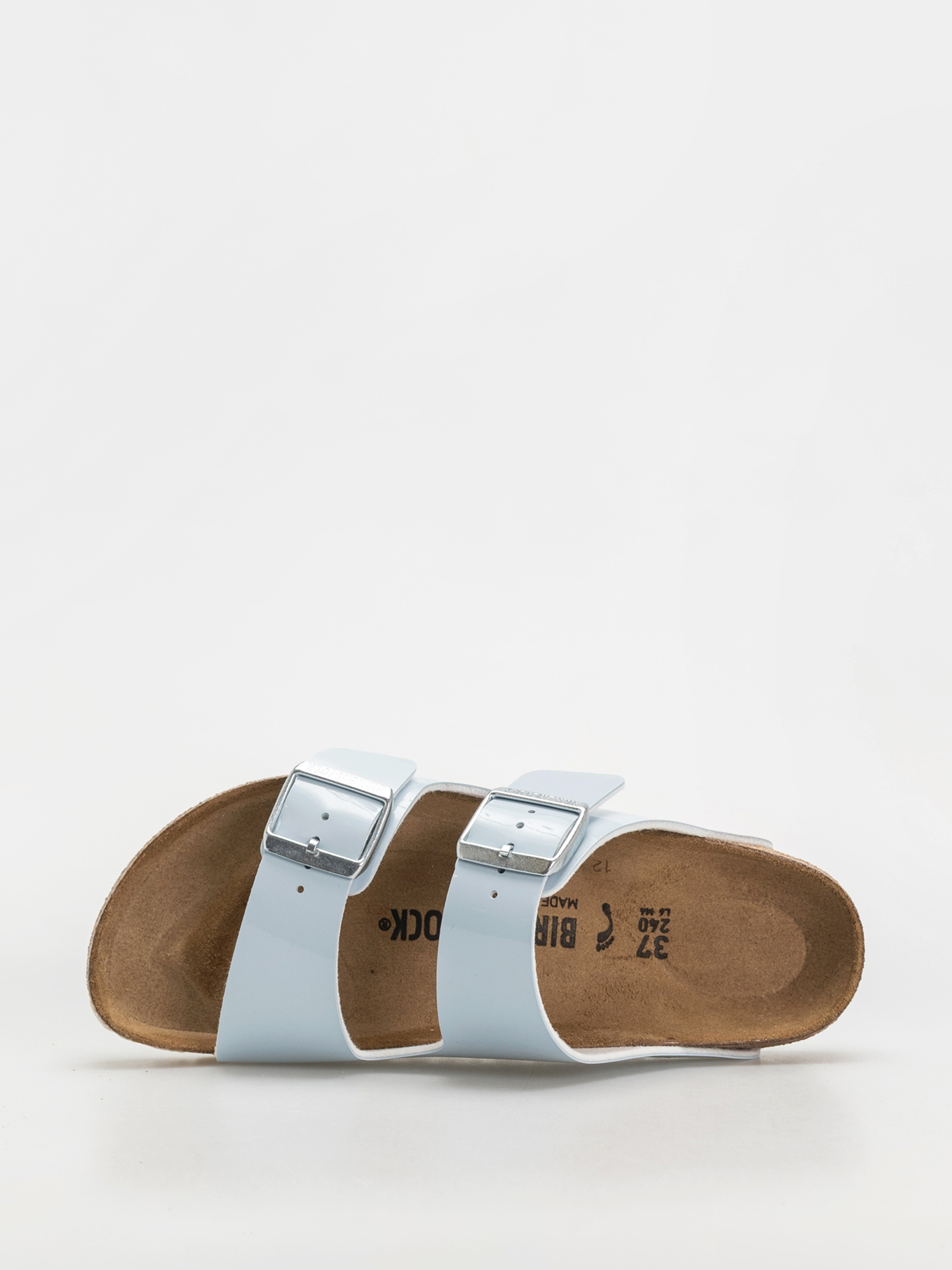 Шльопанці Birkenstock Arizona Briko Flor Narrow Wmn (patent baby blue)