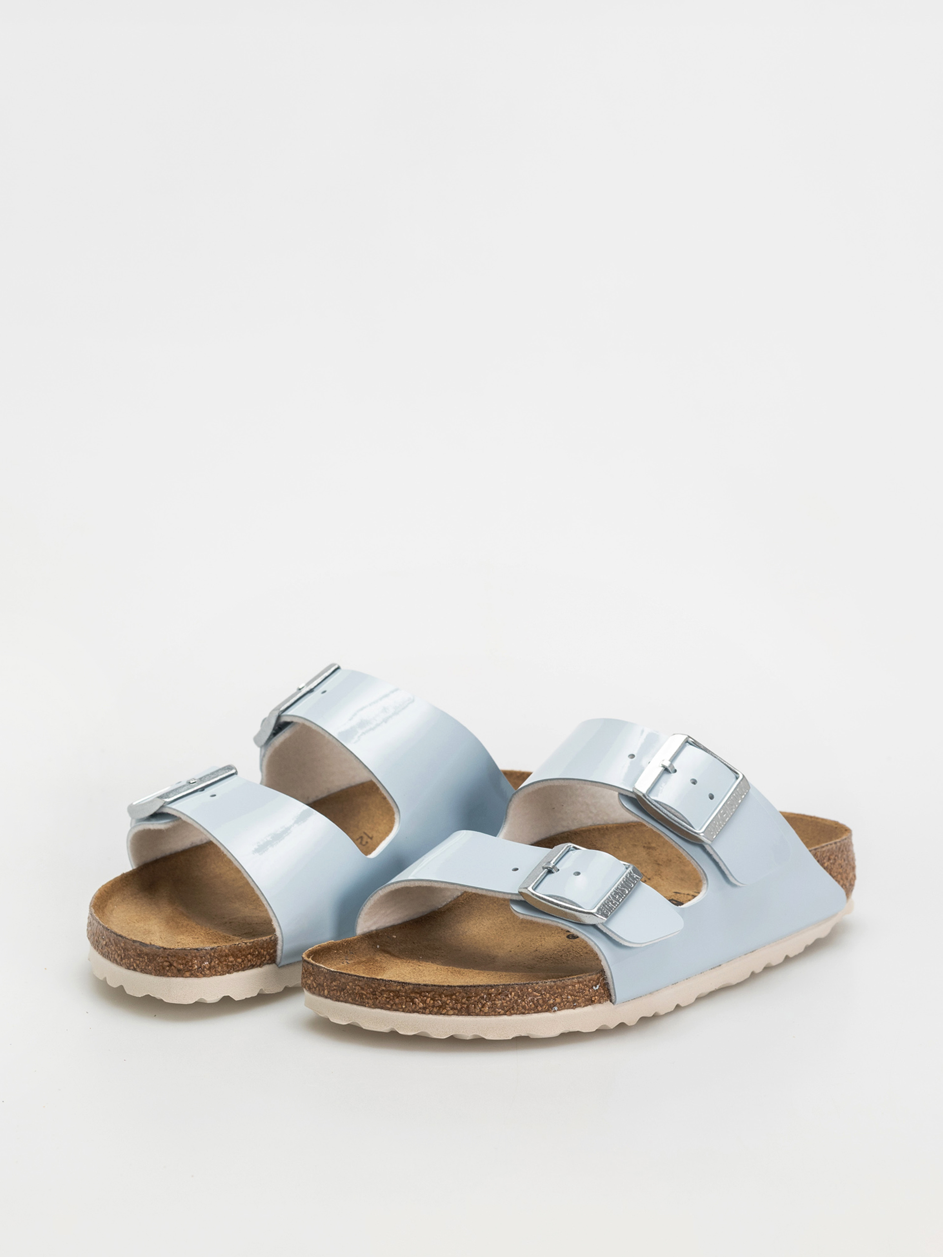 Шльопанці Birkenstock Arizona Briko Flor Narrow Wmn (patent baby blue)