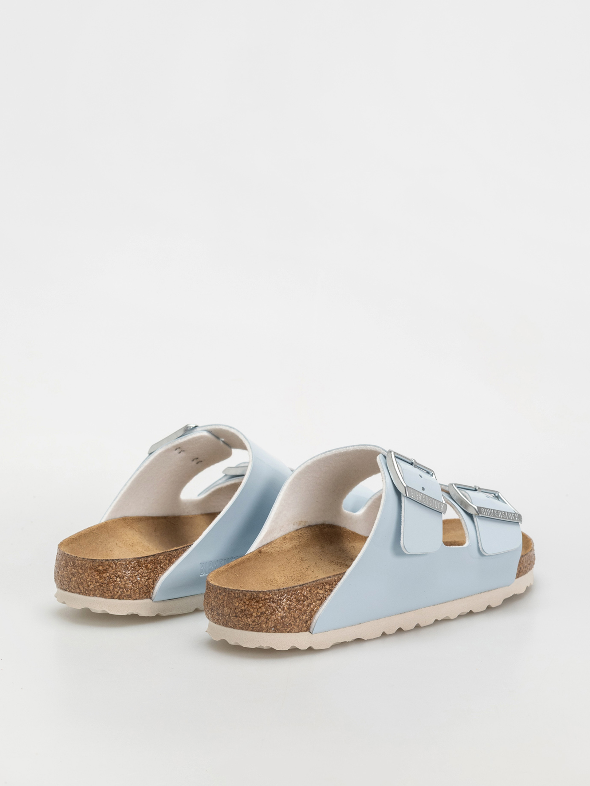 Шльопанці Birkenstock Arizona Briko Flor Narrow Wmn (patent baby blue)