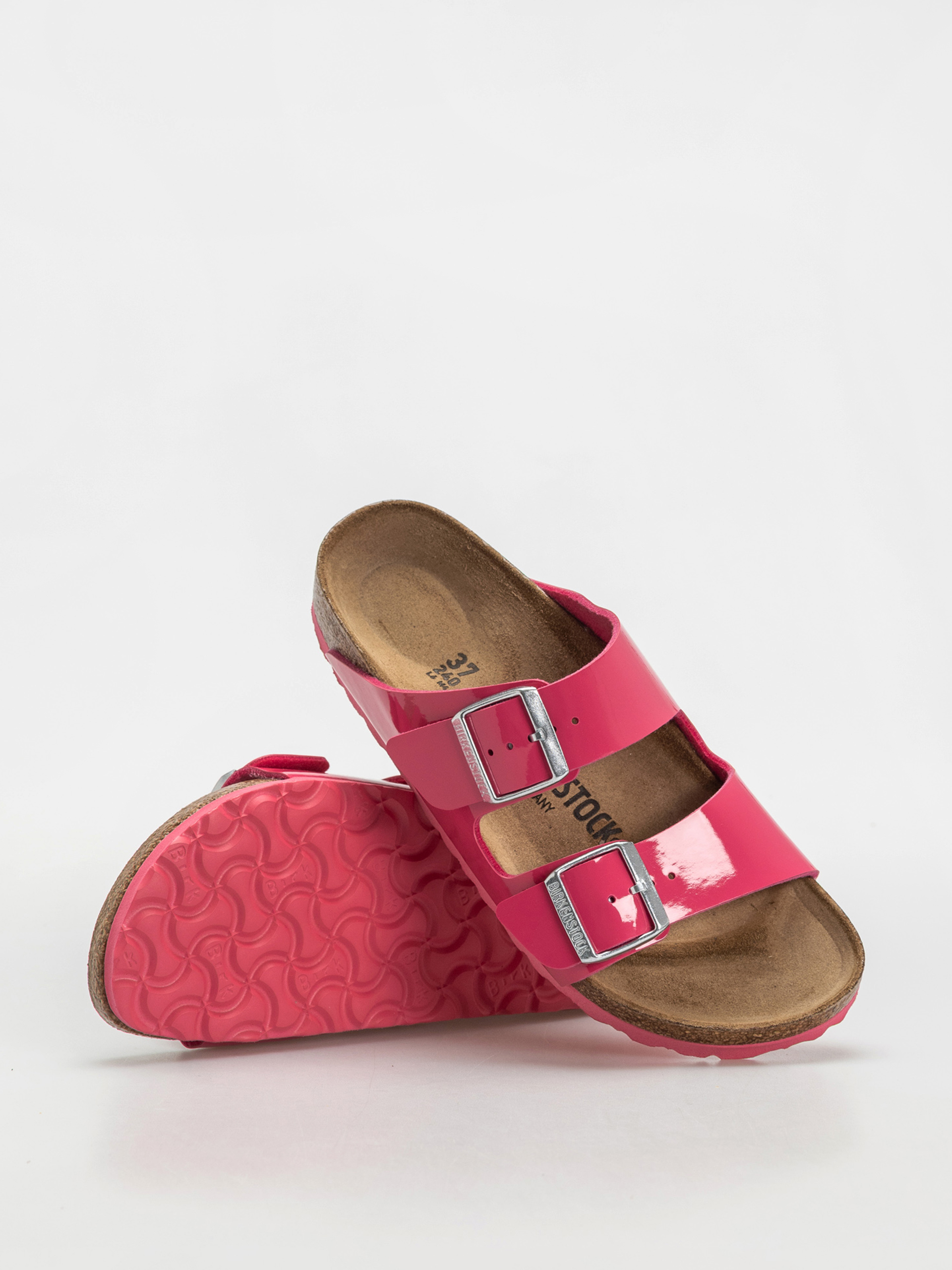Шльопанці Birkenstock Arizona Briko Flor Narrow Wmn (patent fuchsia tulip)