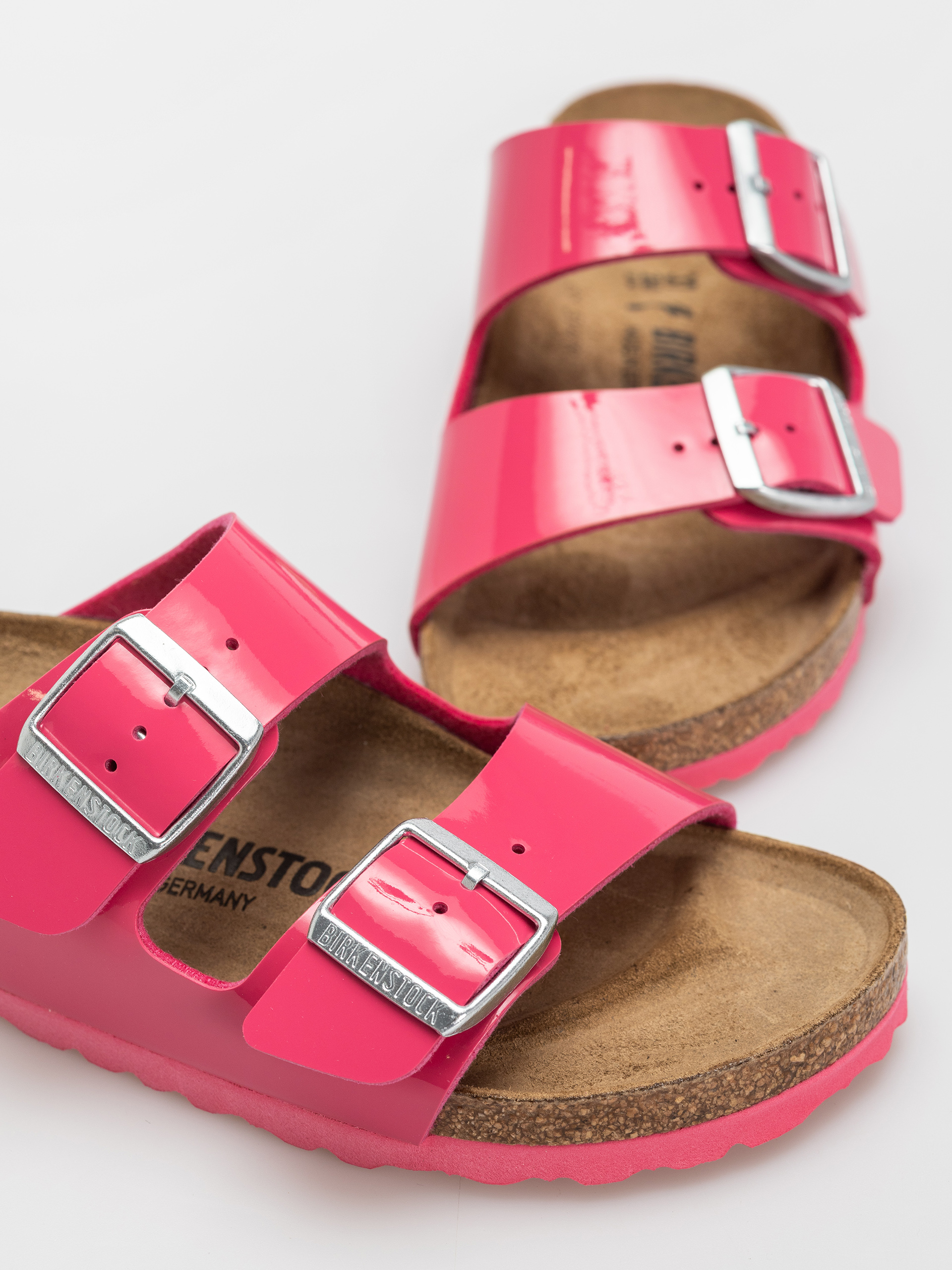 Шльопанці Birkenstock Arizona Briko Flor Narrow Wmn (patent fuchsia tulip)
