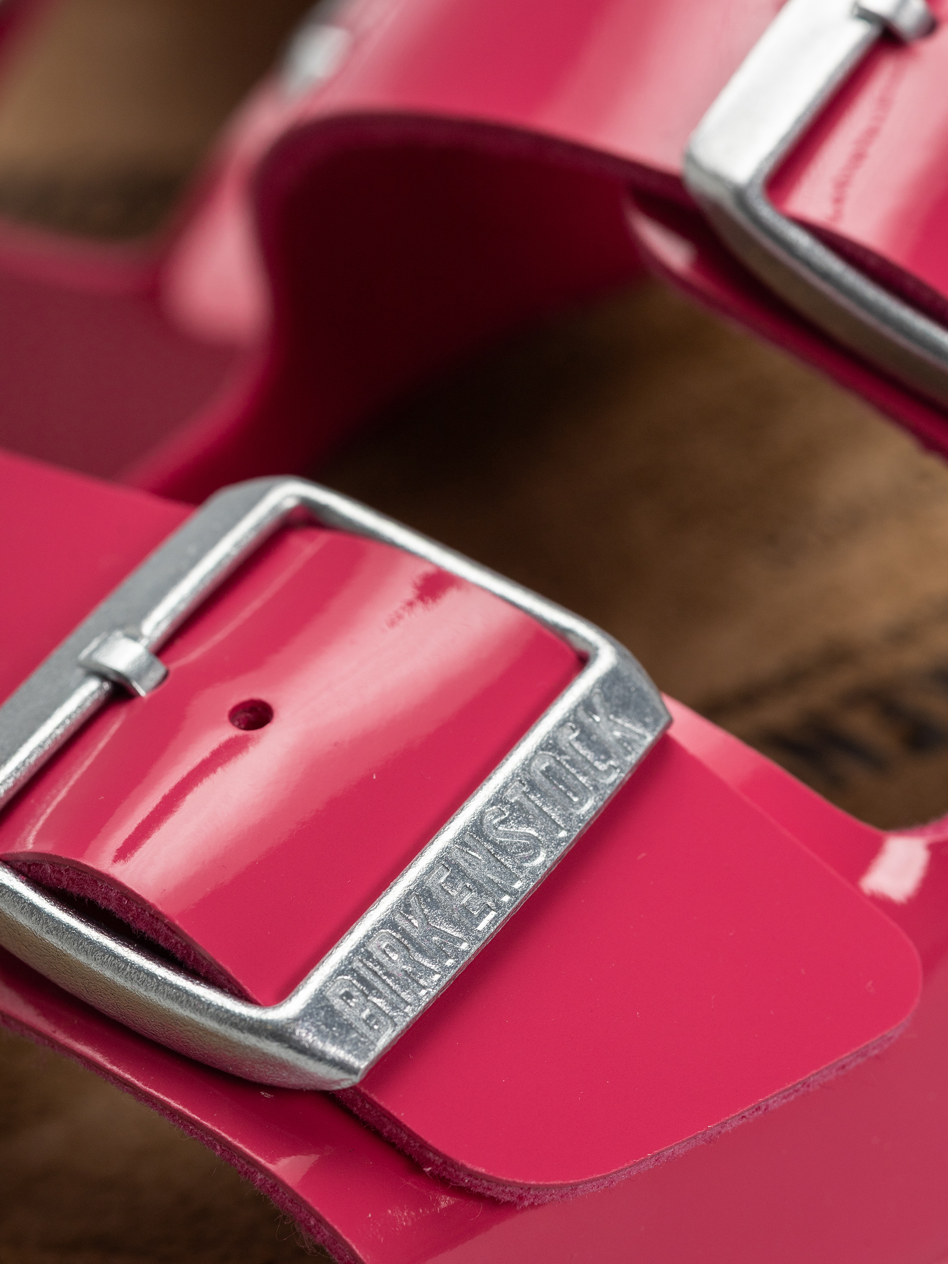 Шльопанці Birkenstock Arizona Briko Flor Narrow Wmn (patent fuchsia tulip)