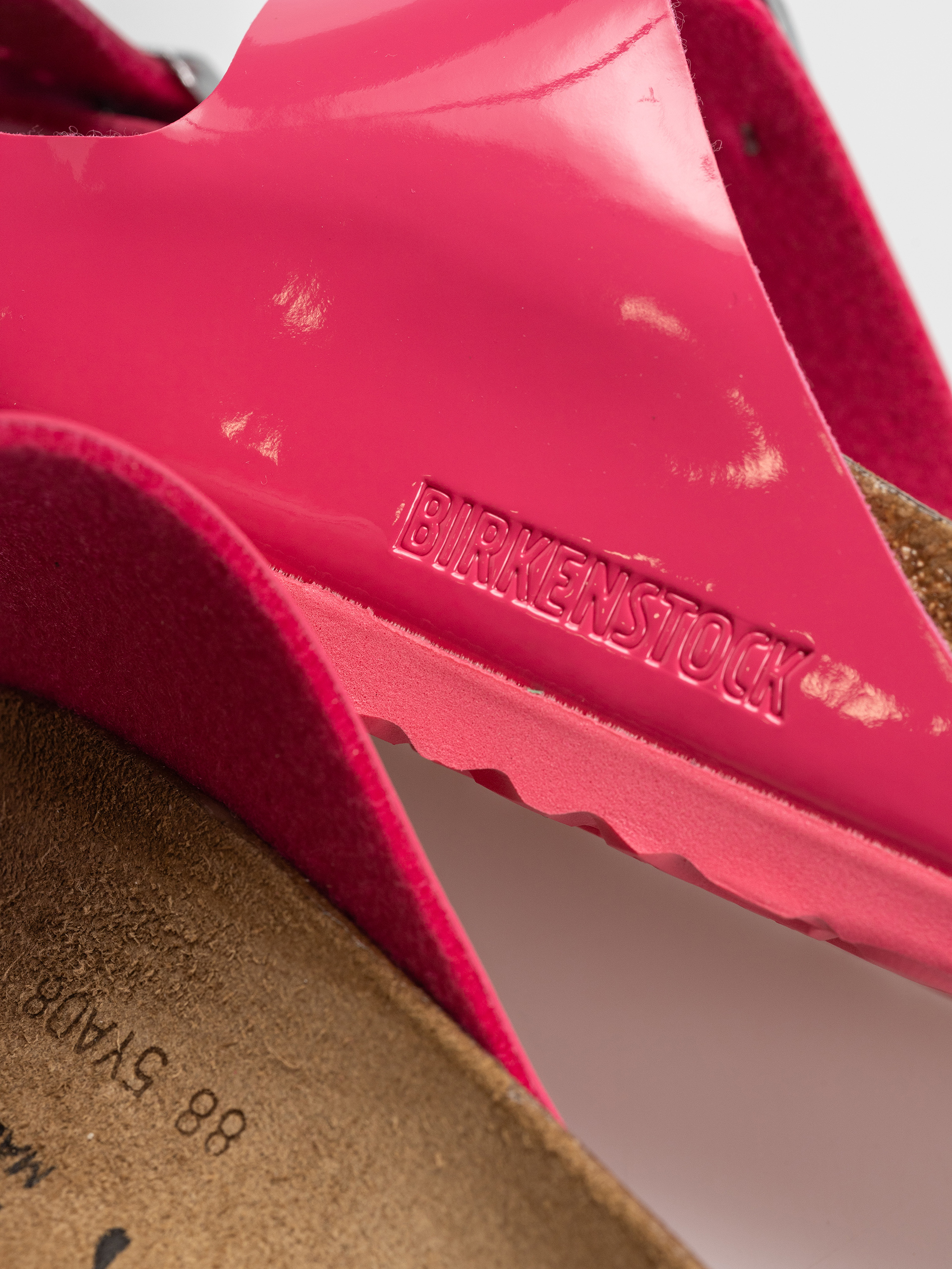 Шльопанці Birkenstock Arizona Briko Flor Narrow Wmn (patent fuchsia tulip)