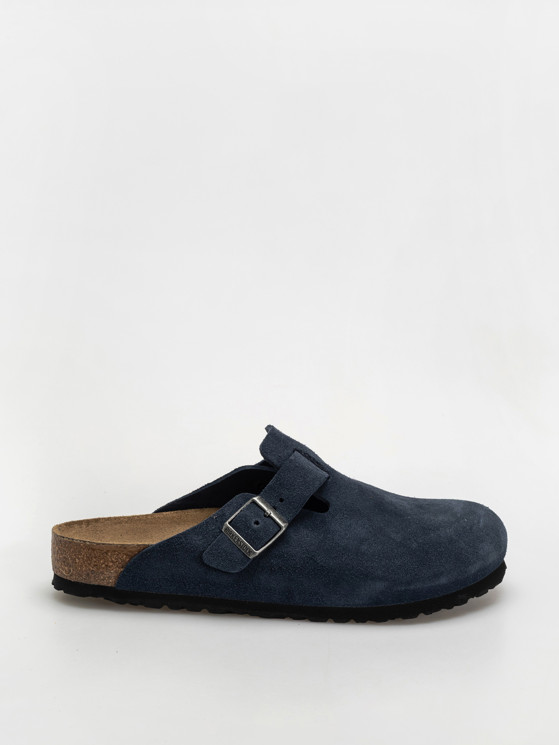 Шльопанці Birkenstock Boston Suede Leather Regular (new navy)