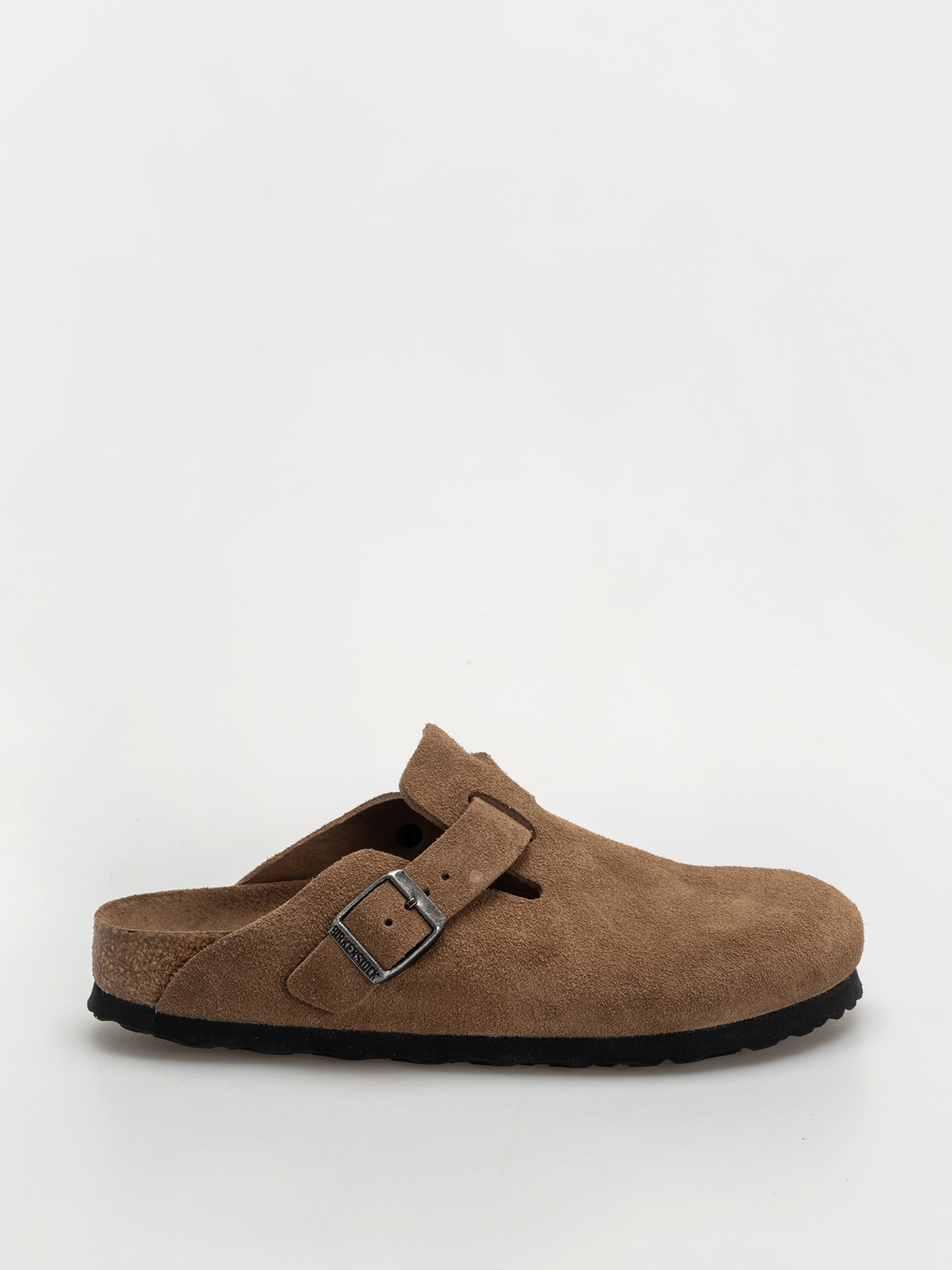 Шльопанці Birkenstock Boston SFB Suede Leather Narrow Wmn (dark tea)