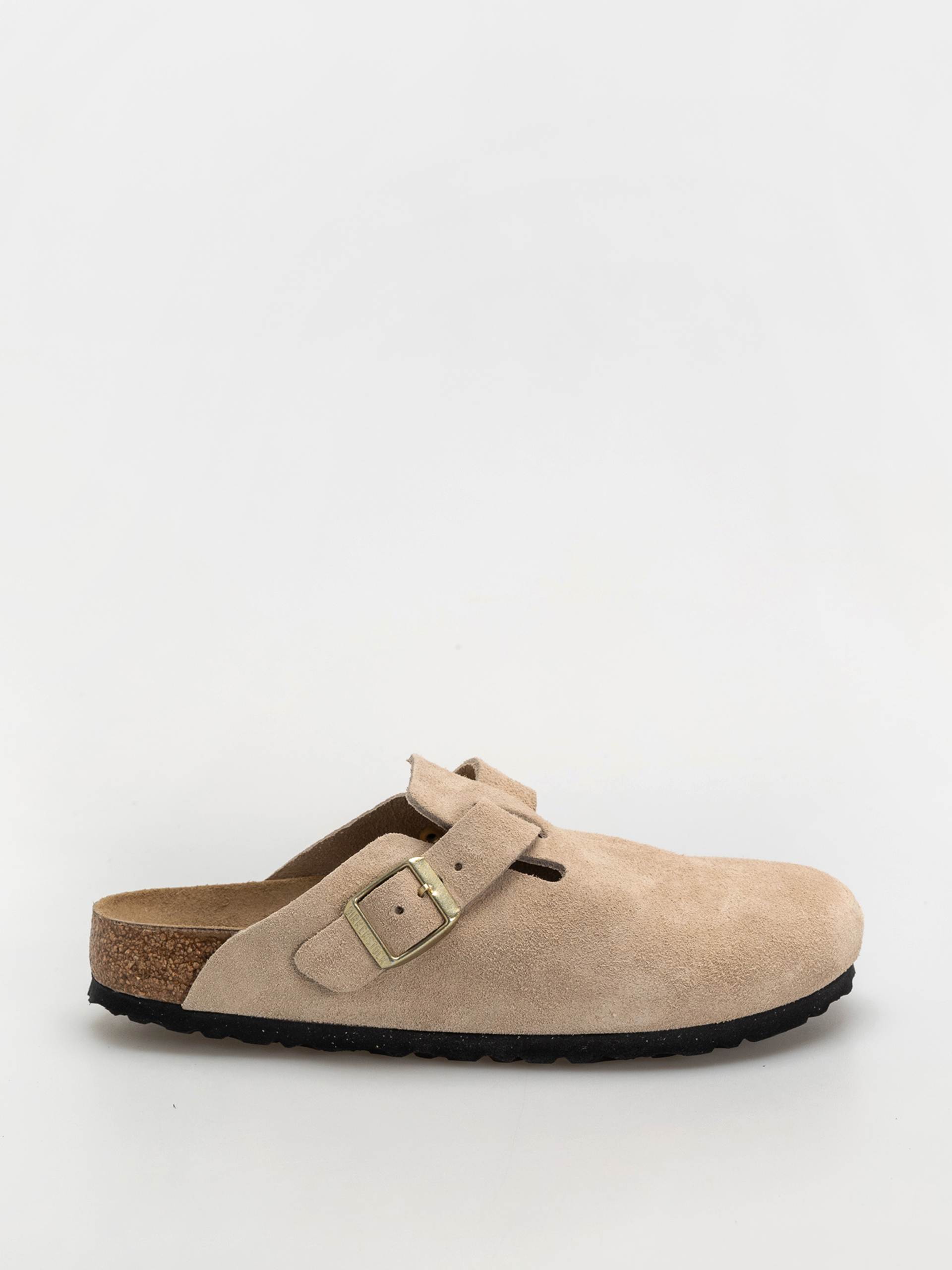 Шльопанці Birkenstock Boston Suede Leather Narrow Wmn (sandcastle)